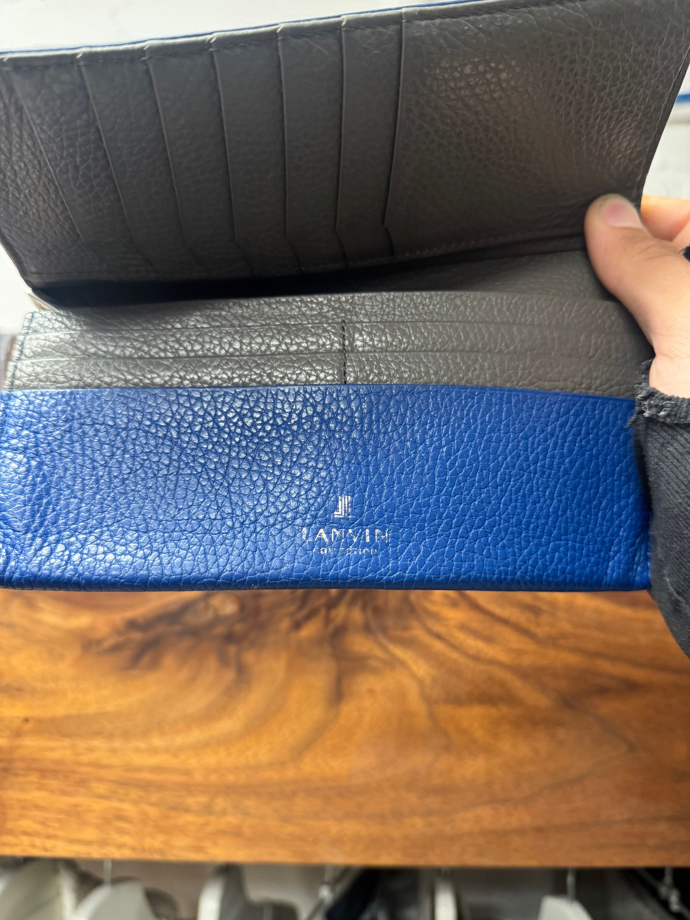 Lanvin Lanvin Blue Calfskin Leather Long Wallet Size ONE SIZE - 4 Thumbnail