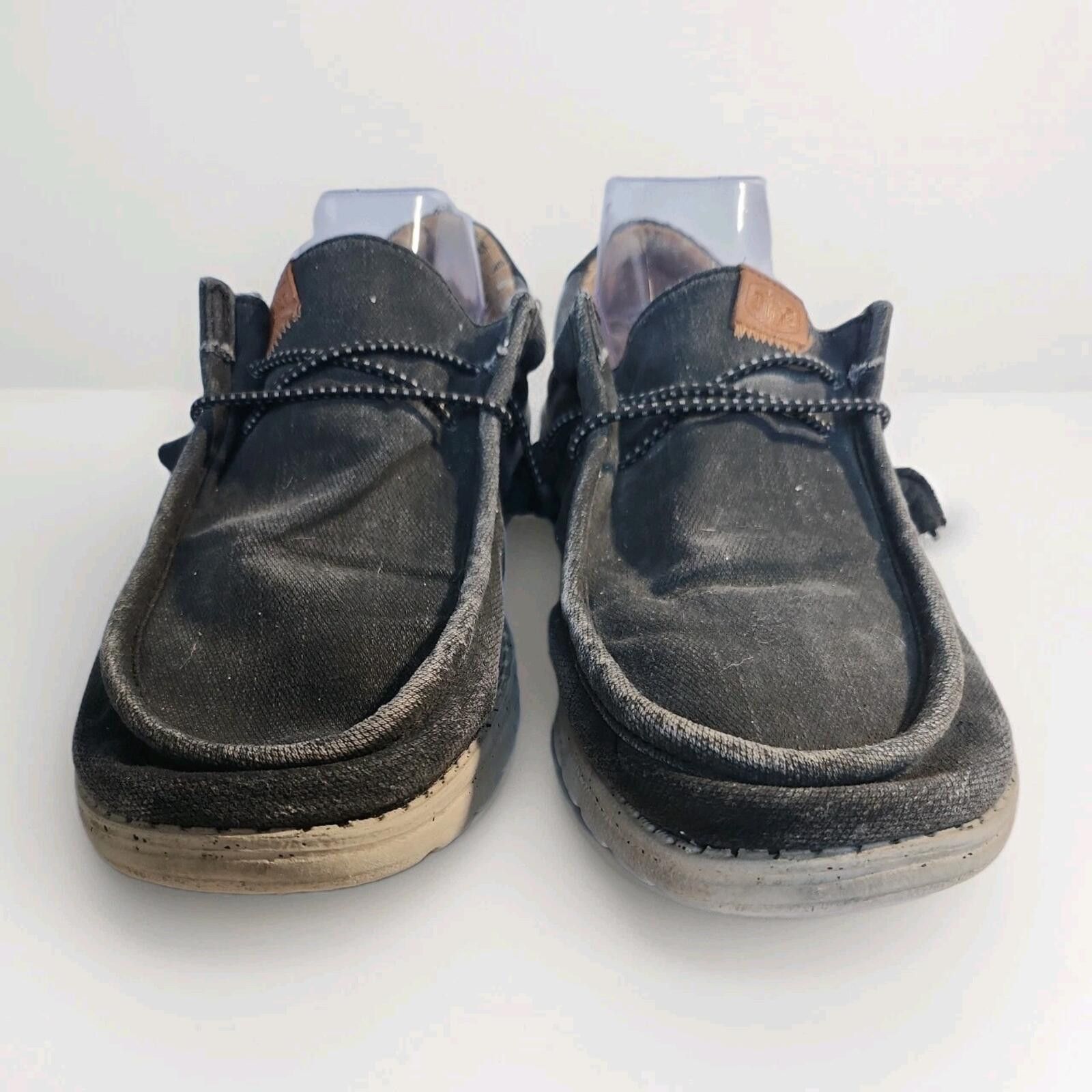 Other Men’s Size 11 Hey Dude Wally Washed Black Canvas Slip On Size US 11 / EU 44 - 2 Thumbnail