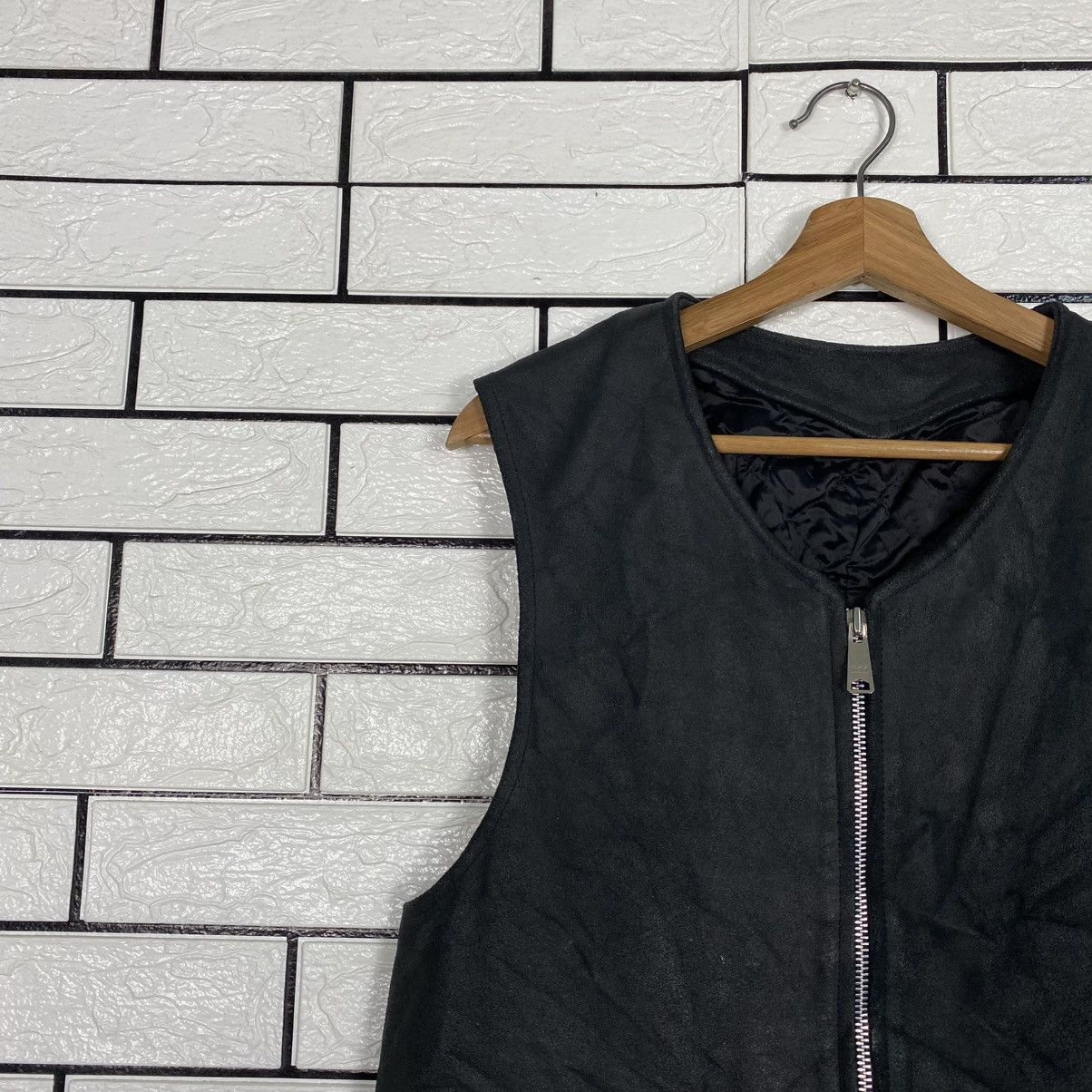 Japanese Brand 🔥VINTAGE VEST LEATHER BIKER MONSIUER NICOLE ISSEY MIYAKE Size US M / EU 48-50 / 2 - 7 Thumbnail