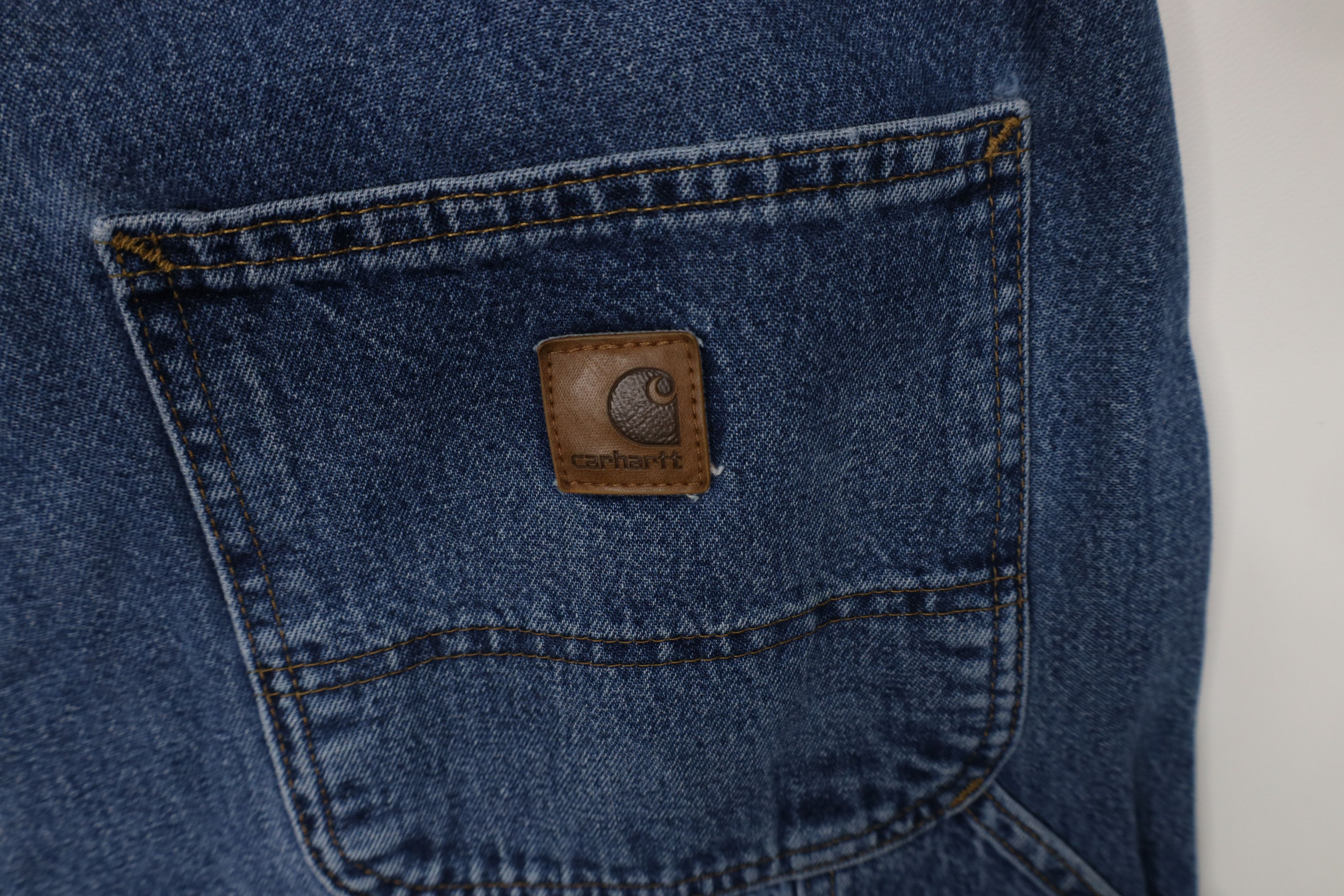 Carhartt Vintage Carhartt Wide Leg Dungaree Denim Jeans Blue Cotton Size US 32 / EU 48 - 12 Thumbnail