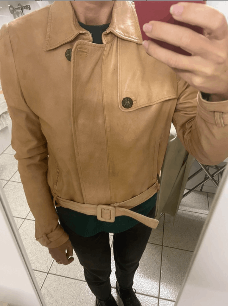 Roberto Cavalli × Vintage Roberto Cavalli Jacket Trench Leather Suede Coat Vintage Size M / US 6-8 / IT 42-44 - 5 Thumbnail