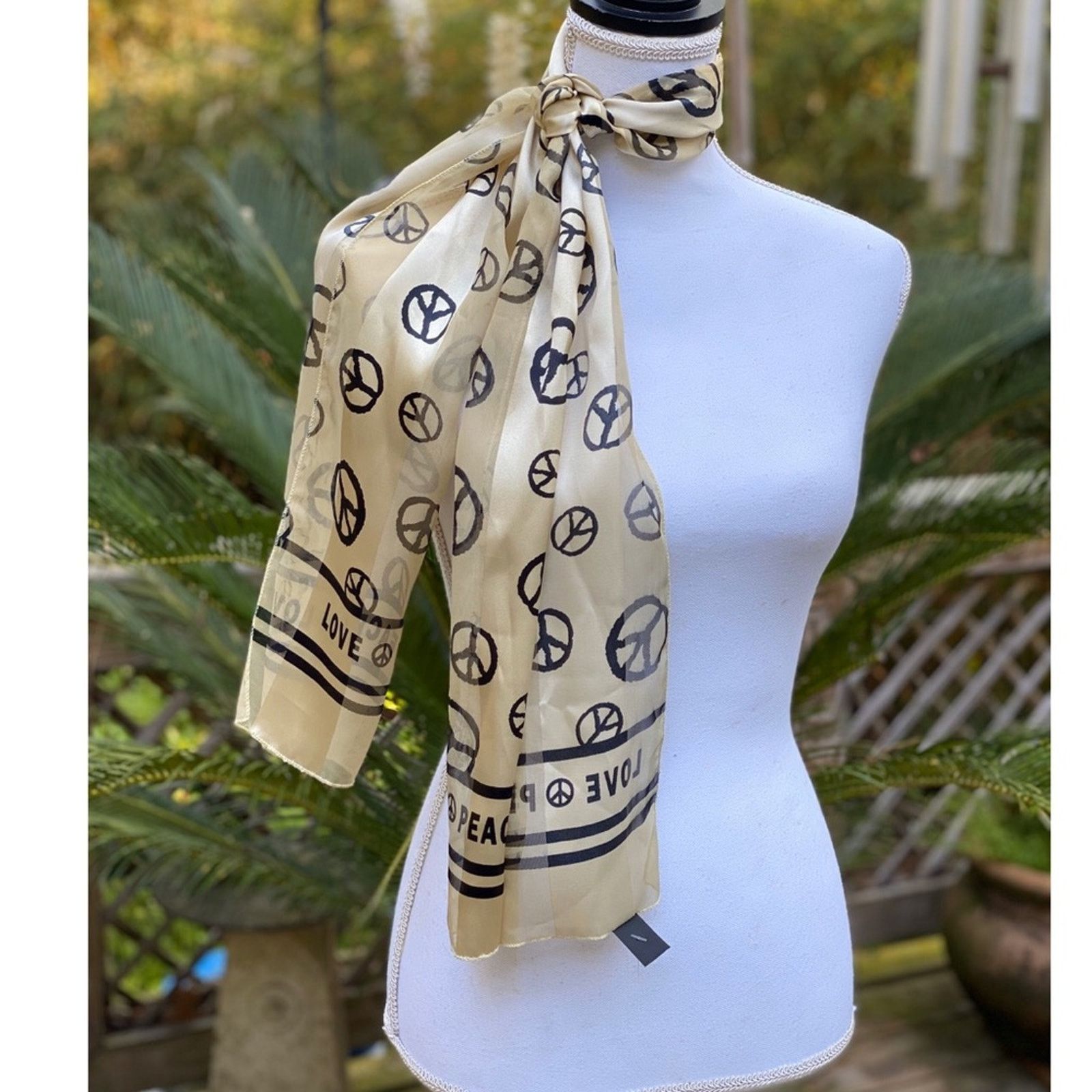 Goods Peace & Love Sheer Gold Scarf Size ONE SIZE - 1 Thumbnail