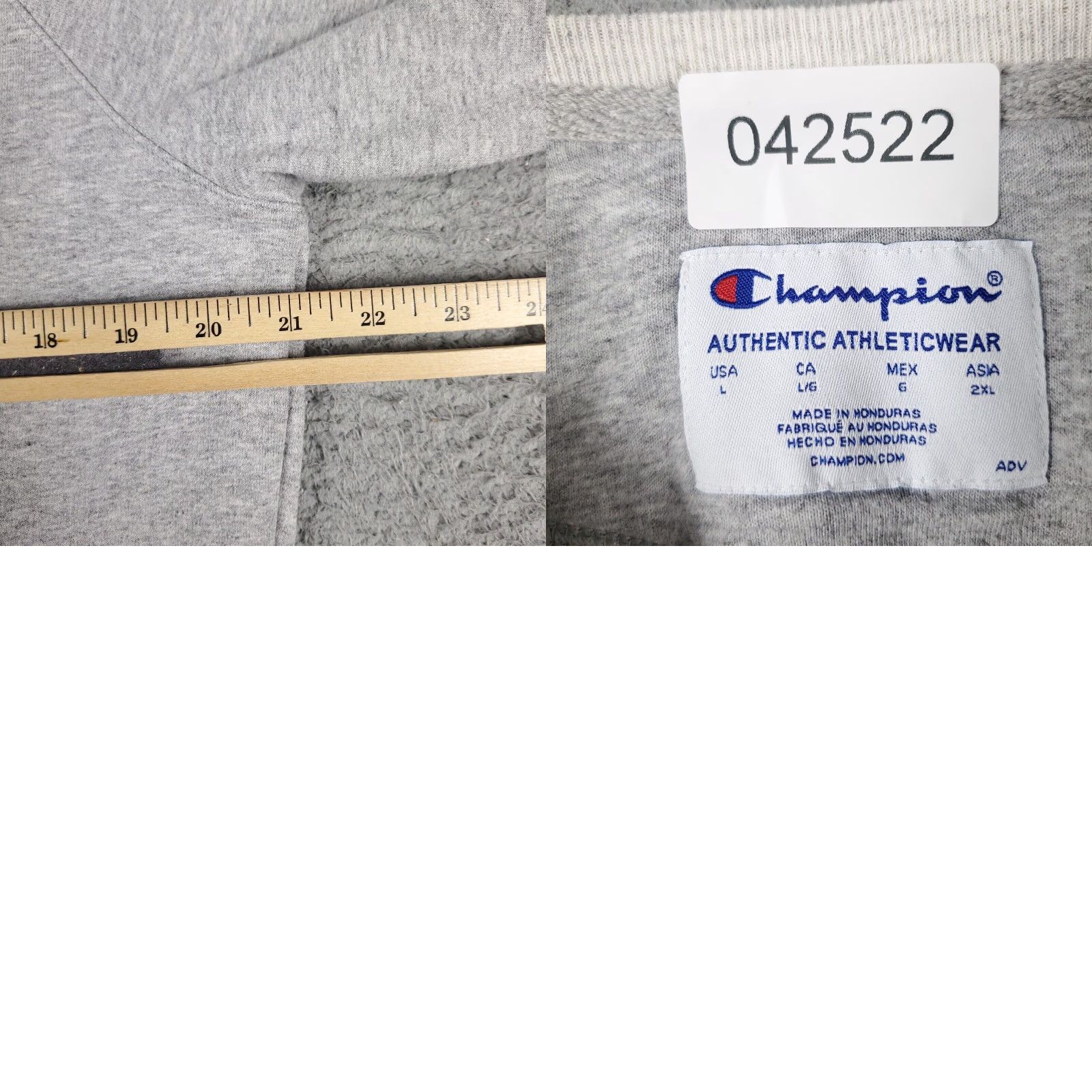 Champion Champion Gray Pullover Sweater Womens Large Casual Fleece Long Sleeve Crew Neck Sports Size L / US 10 / IT 46 - 8 Thumbnail