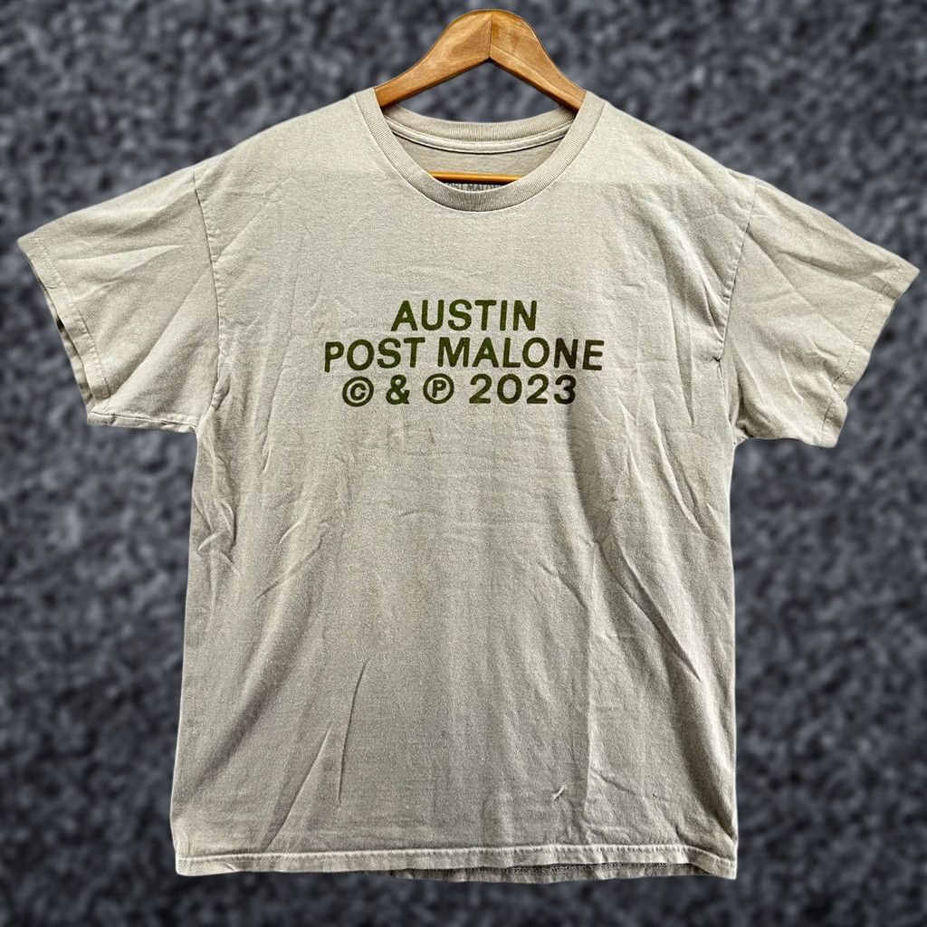 Gustin Austin Post Malone T-Shirt Gray Men's Large Short Sleeve Crew Neck Pullover Size US L / EU 52-54 / 3 - 1 Thumbnail