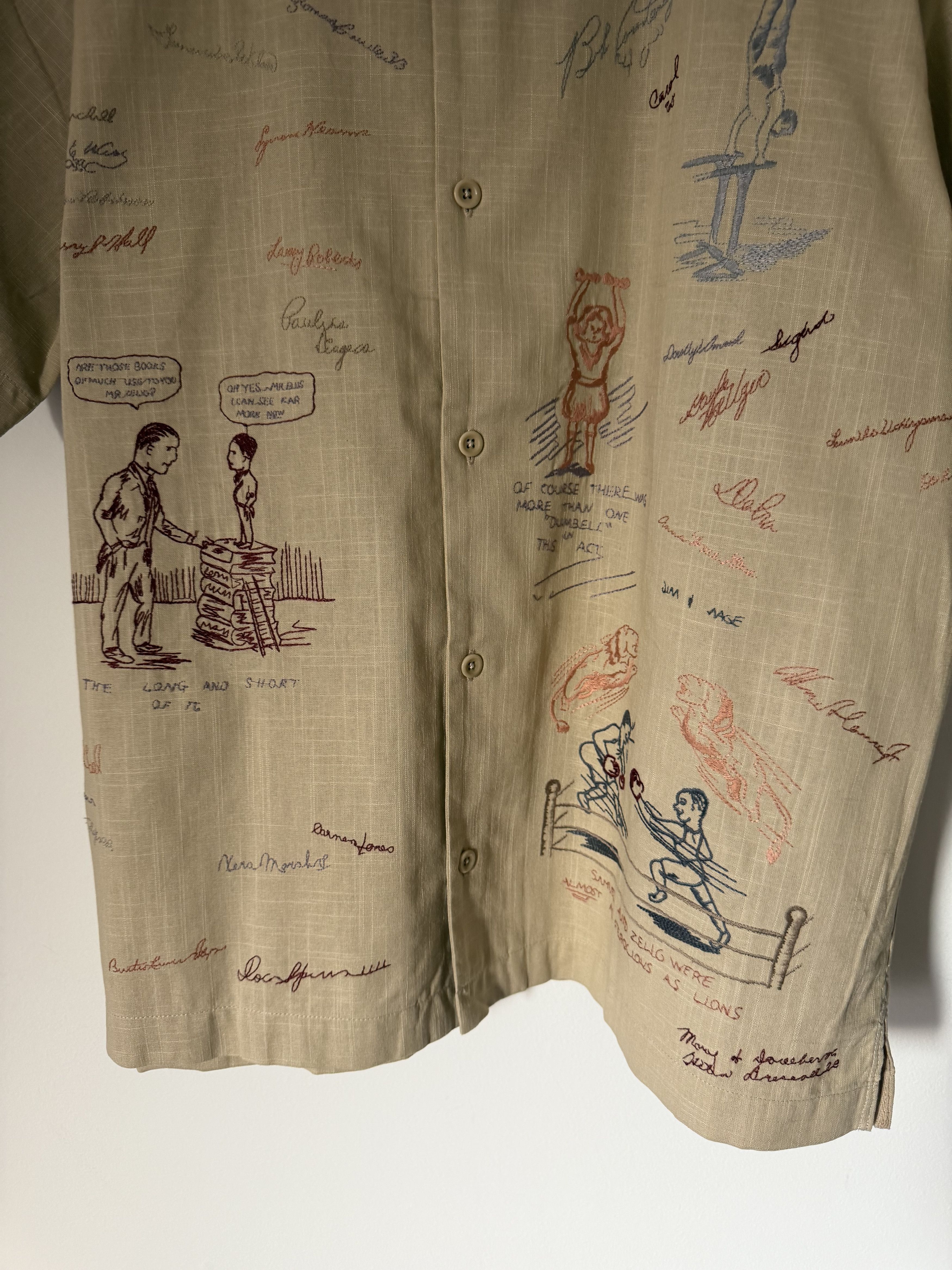 Samuel Zelig Samuel Zelig Yearbook Button Up Camp Shirt in Beige Size US L / EU 52-54 / 3 - 3 Thumbnail