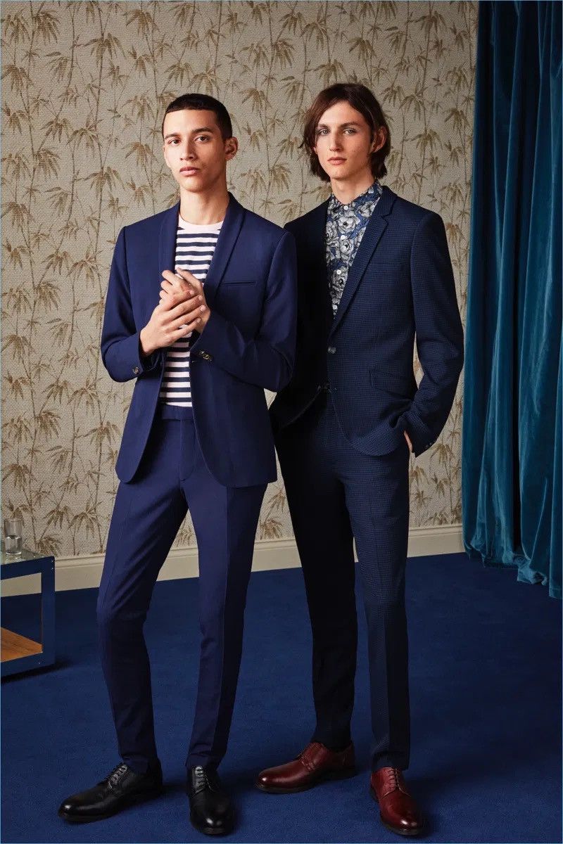 Topman Navy top man suit with shirt Size 38R - 1 Thumbnail