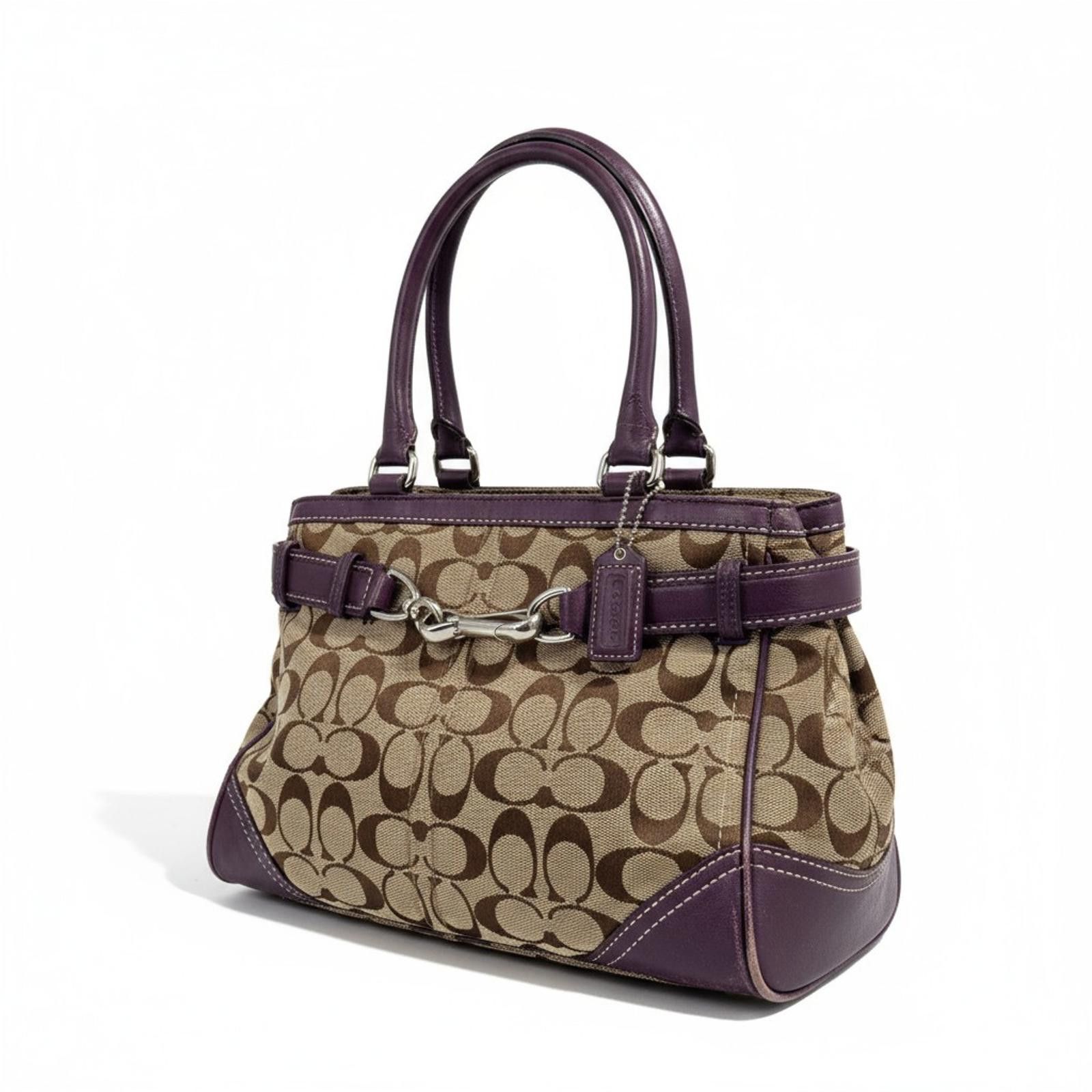 Coach Coach - Signature Canvas Leather Handbag Size ONE SIZE - 1 Thumbnail