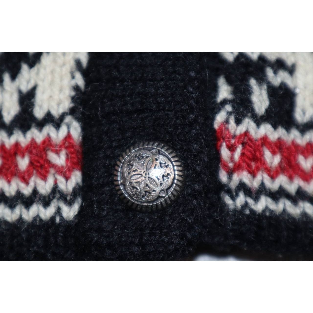 L.L. Bean Vintage LL BEAN Nordic Patterned Wool Cardigan Sweater Sz M Size M / US 6-8 / IT 42-44 - 5 Thumbnail