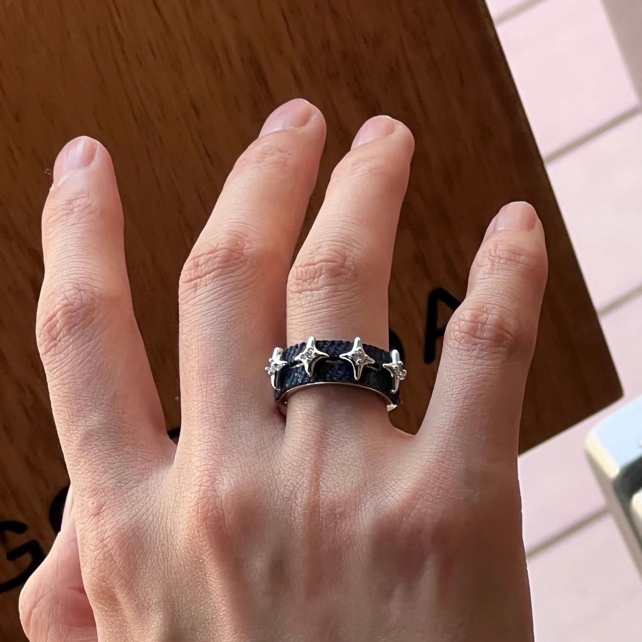 Jewelry Star Vibe Jewelry Rings Open Size Chrome Ring (Size 7-13) Size ONE SIZE - 1 Thumbnail