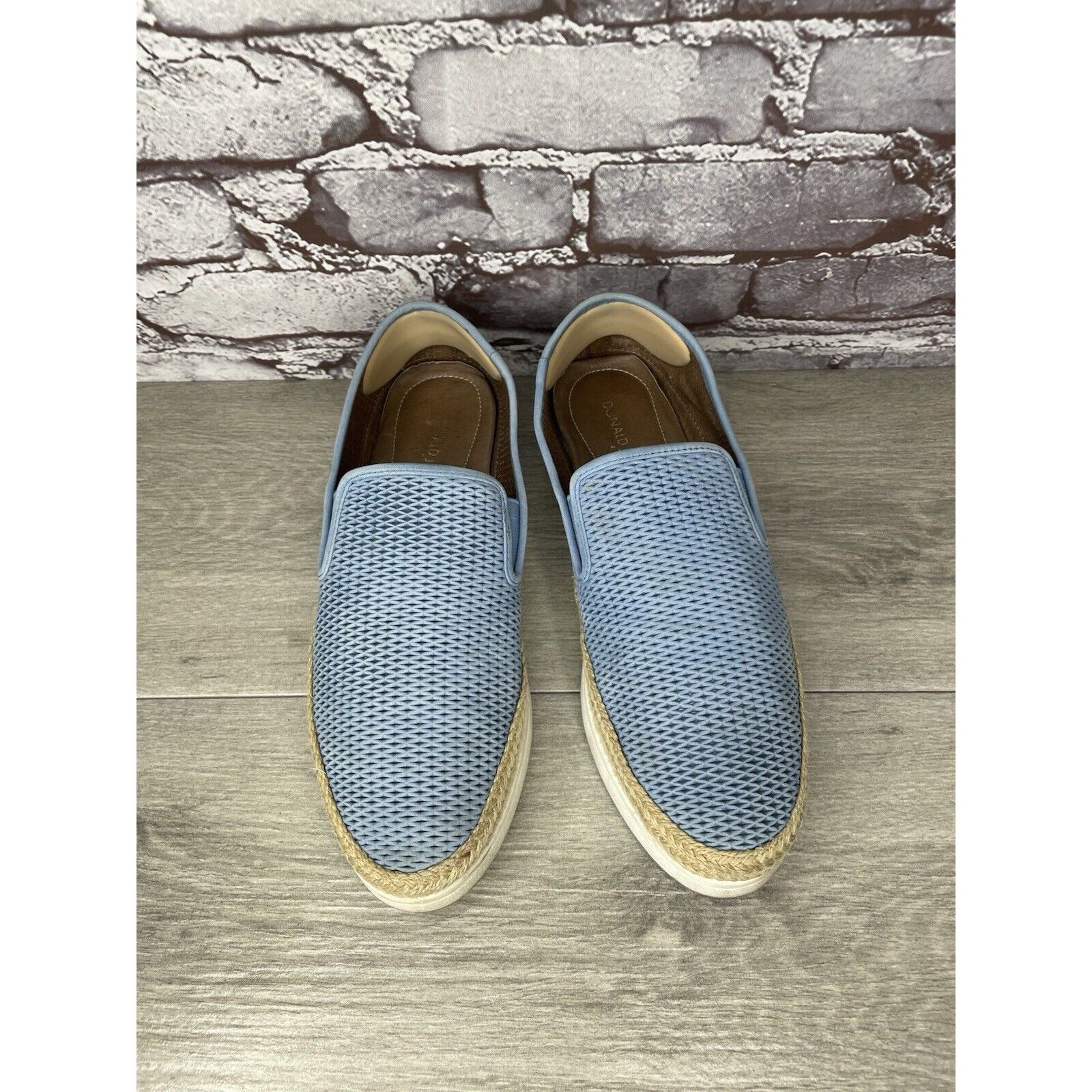 Donald Pliner Donald J Pliner Palm Lagoon Blue Leather Espadrille Shoes Wo Size US 10 / IT 40 - 21 Thumbnail