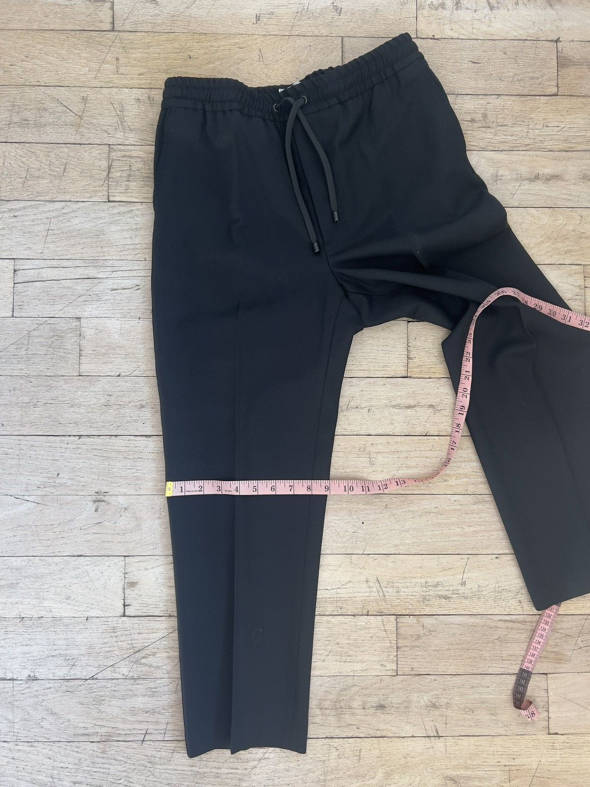AMI AMI Elasticated Waist Wool Trousers Black Size US 28 / EU 44 - 11 Thumbnail