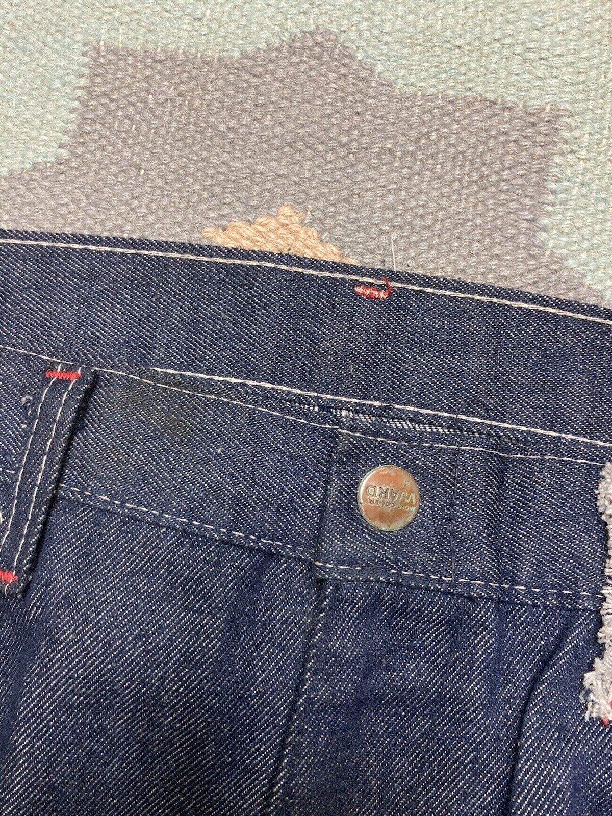 Vintage VTG Montgomery ward carpenter jeans dark wash denim 40x33 Size US 40 / EU 56 - 8 Thumbnail
