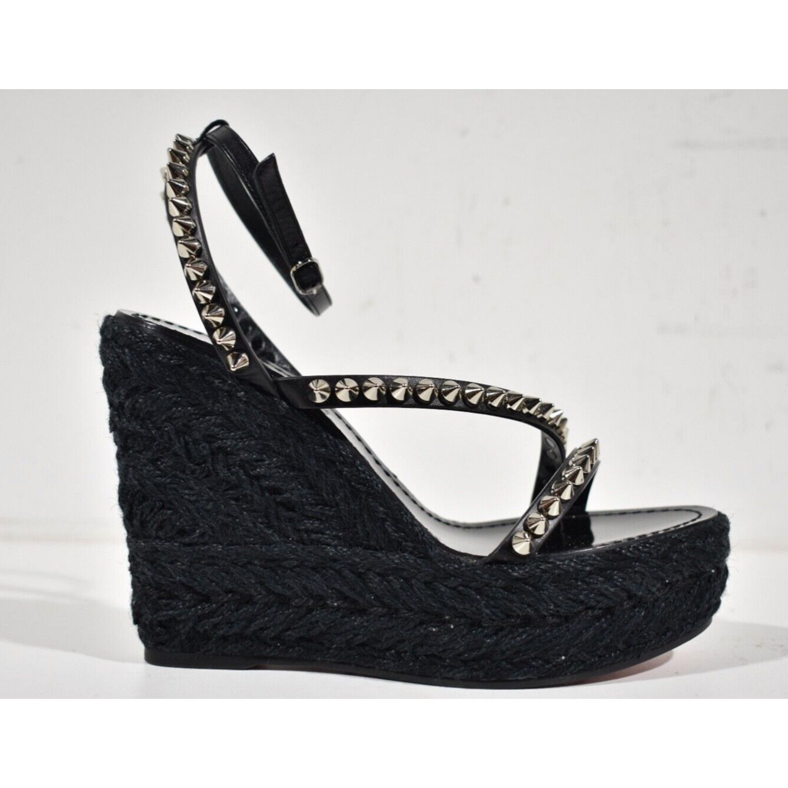 Christian Louboutin Mafaldina Zeppa 120 Black Platform Wedge Sandal Heel Pump 42 Size US 12 / IT 42 - 2 Thumbnail