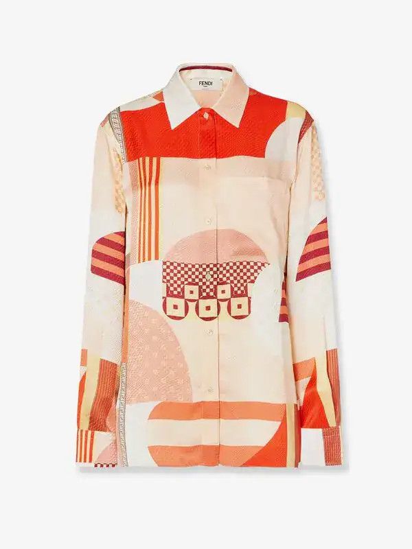 Fendi o1s1wg110426 Shirt in Multicolor Size S / US 4 / IT 40 - 1 Thumbnail