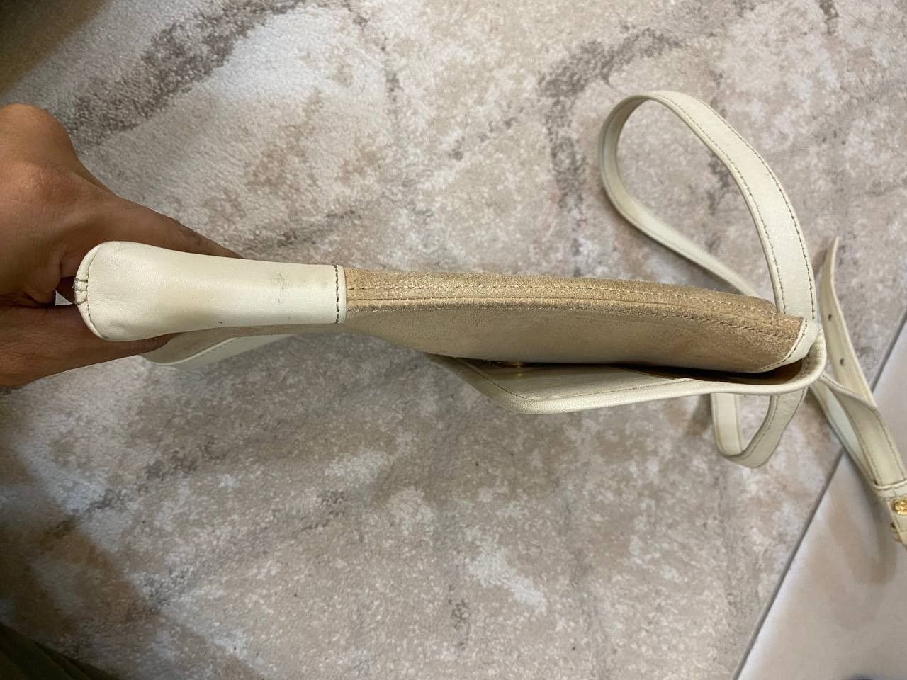 Loewe Loewe Suede Leather Beige Cross Body Bag Size ONE SIZE - 5 Thumbnail
