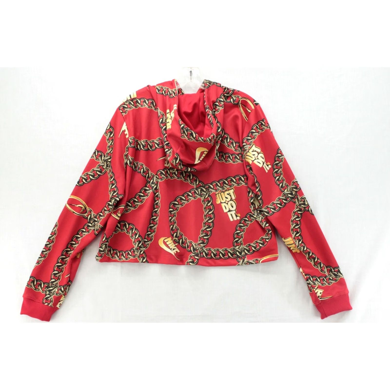 Nike Nike Sweatshirt Hoodie Womens XL Red Sportswear Icon Clash Chain Logo Cropped Size XL / US 12-14 / IT 48-50 - 3 Thumbnail