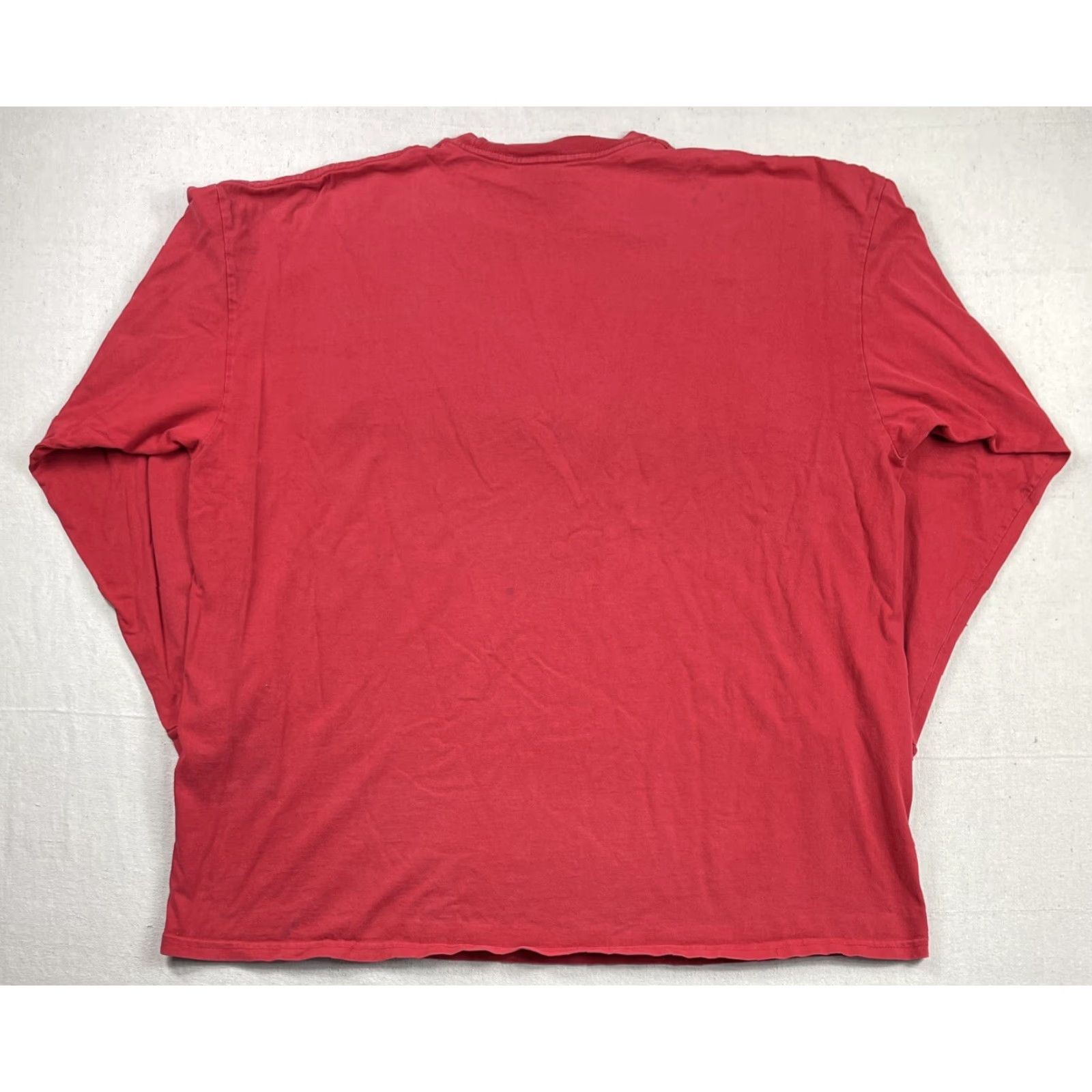 Nike VINTAGE Nike T-Shirt XXL Red USA Spell Out Long Sleeve Crew Neck Graphic Tee Swoosh 90s Fire Limited Edition Men Size US XXL / EU 58 / 5 - 3 Thumbnail