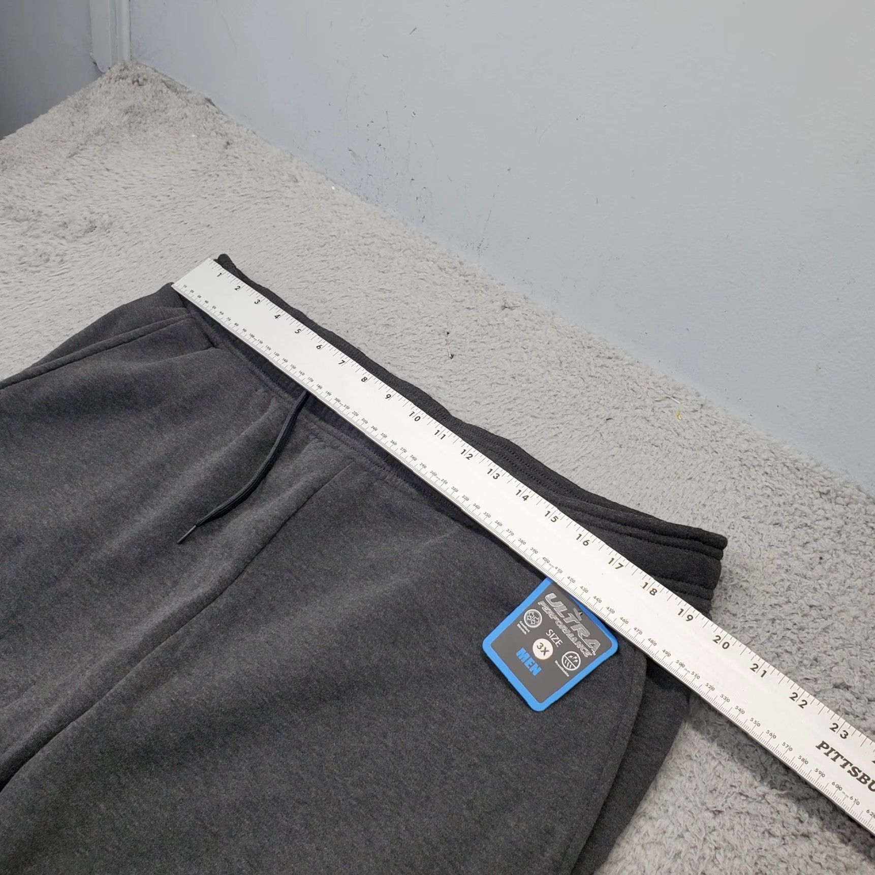 Vintage Ultra Performance Sweatpants Men 3X Charcoal Gray Tech Fleece Comfort Drawstring Regular Length Gray Sweatpants Men 3X Size US 39 - 3 Thumbnail