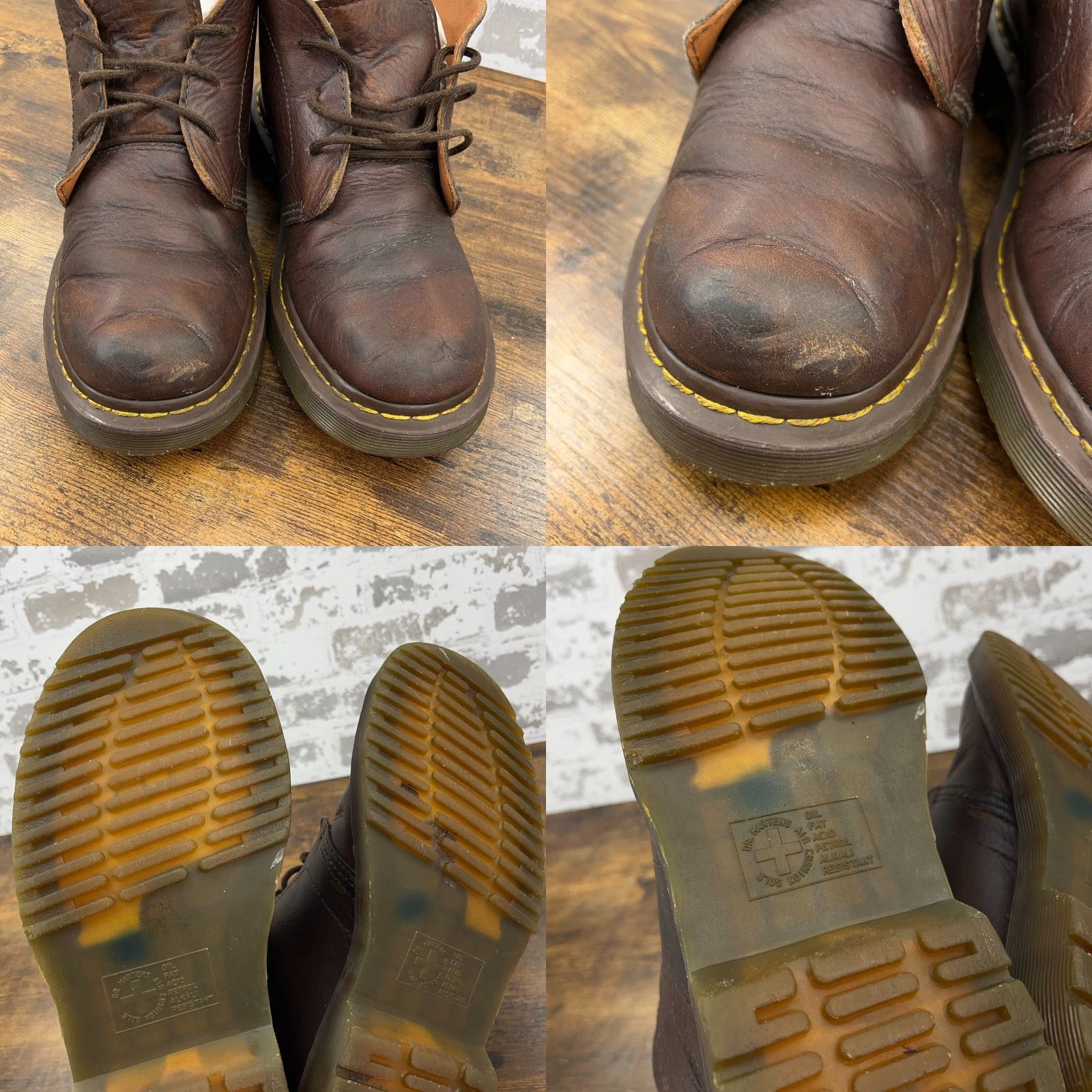 Dr. Martens Dr. Martens Chukka Boots Men 8 US Leather Dark Brown Lace Up Mid Top Casual Boots Size US M / EU 48-50 / 2 - 8 Thumbnail