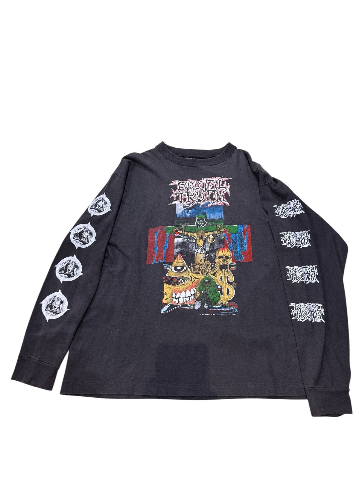 Band Tees Vintage Longsleeve T-shirt Brutal Truth Extreme Condition Size US XL / EU 56 / 4 - 2 Thumbnail