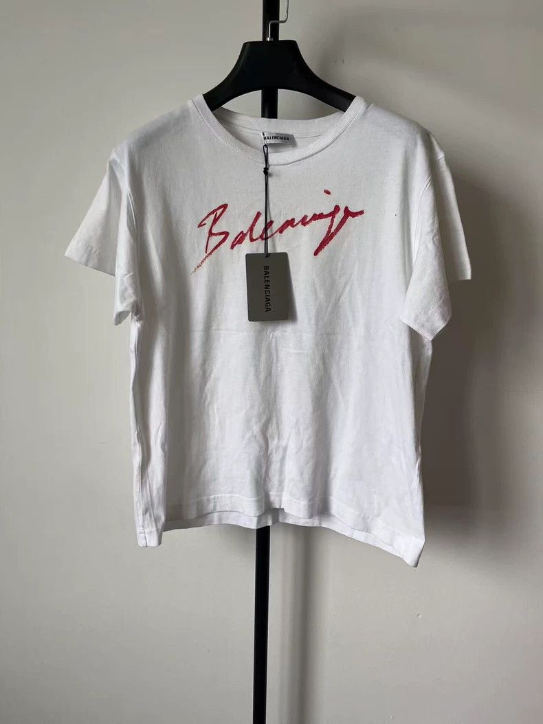 Balenciaga Balenciaga Signature Letter Logo Short Sleeve T-Shirt Size M / US 6-8 / IT 42-44 - 1 Thumbnail