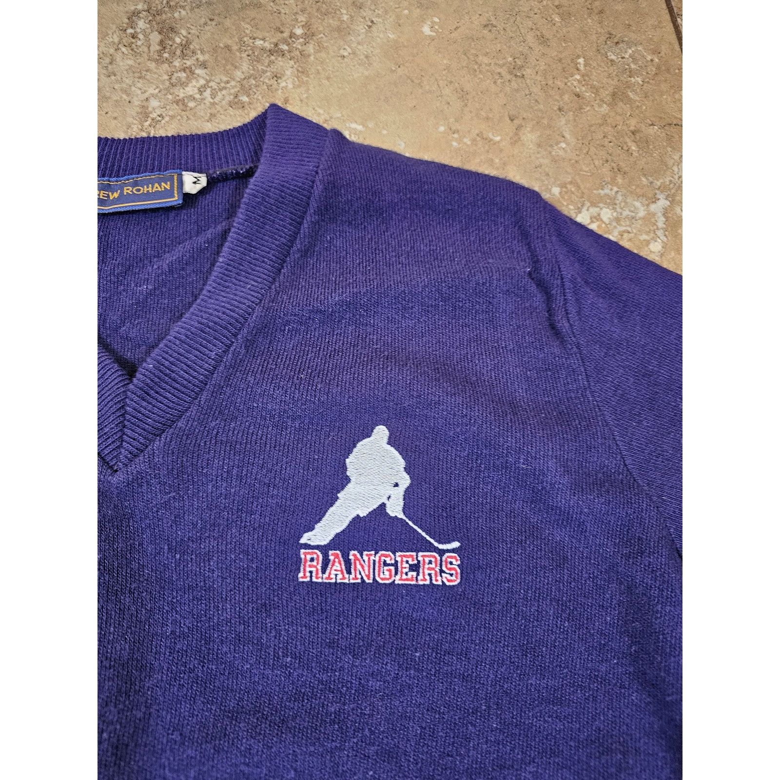 Other New York Rangers V-Neck Knit Sweater Rohan Sz M 1980s Size US M / EU 48-50 / 2 - 3 Thumbnail