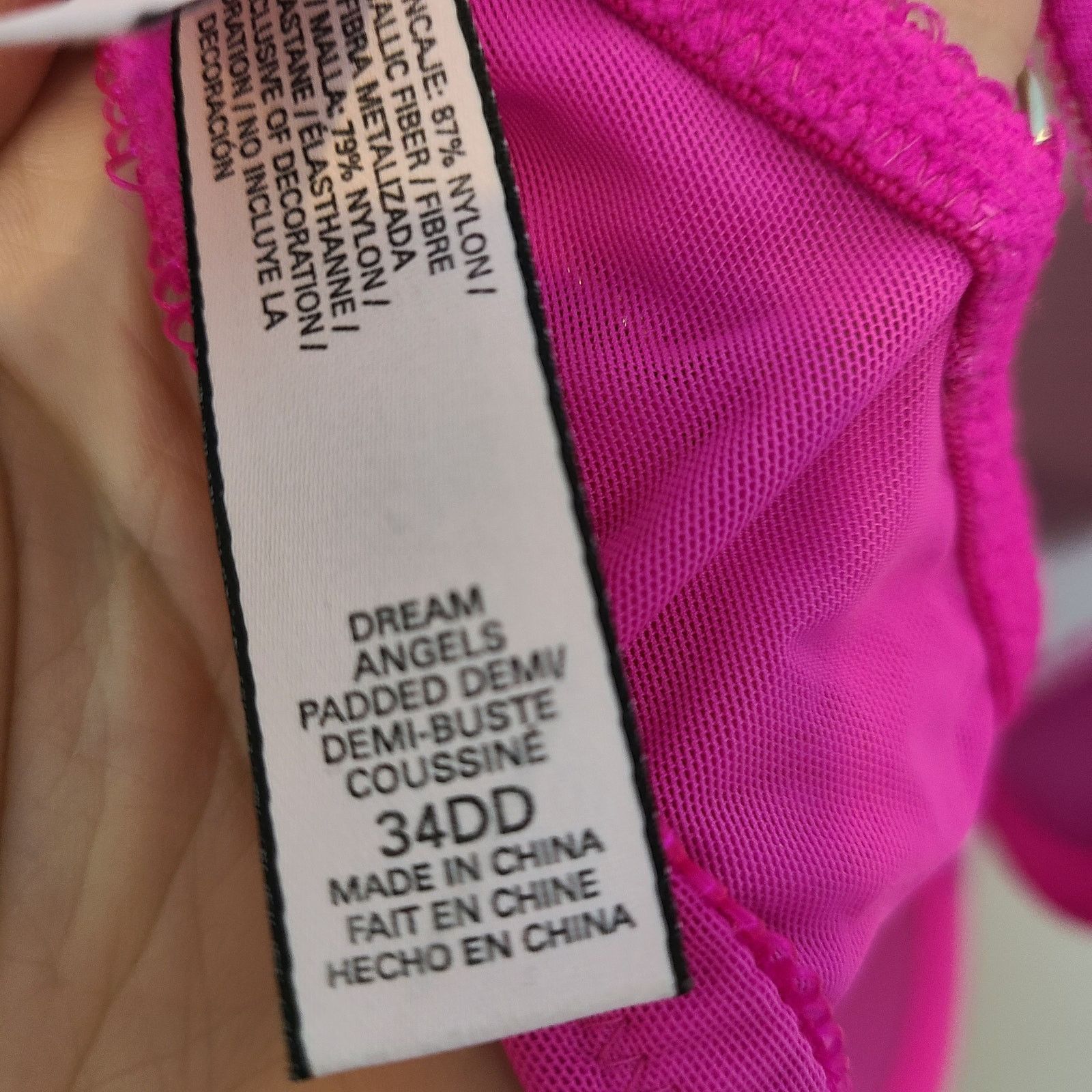 Victoria's Secret Victorias Secret Lace Metallic Dream Angel Padded Demi Bra Size ONE SIZE - 5 Thumbnail