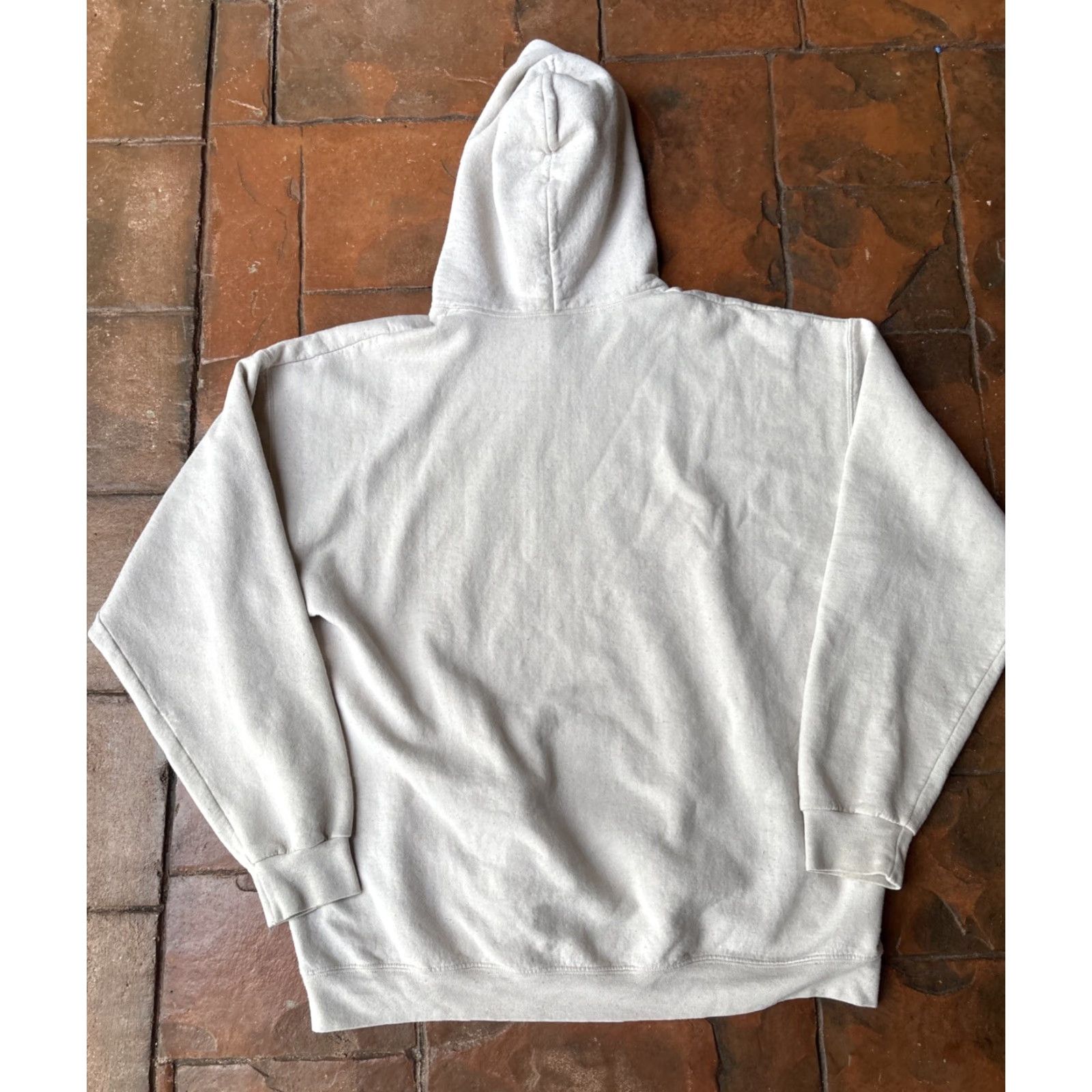 Jerzees VINTAGE Jerzees Hoodie Beige XL Men Pullover Grunge 90s Size US XL / EU 56 / 4 - 8 Thumbnail