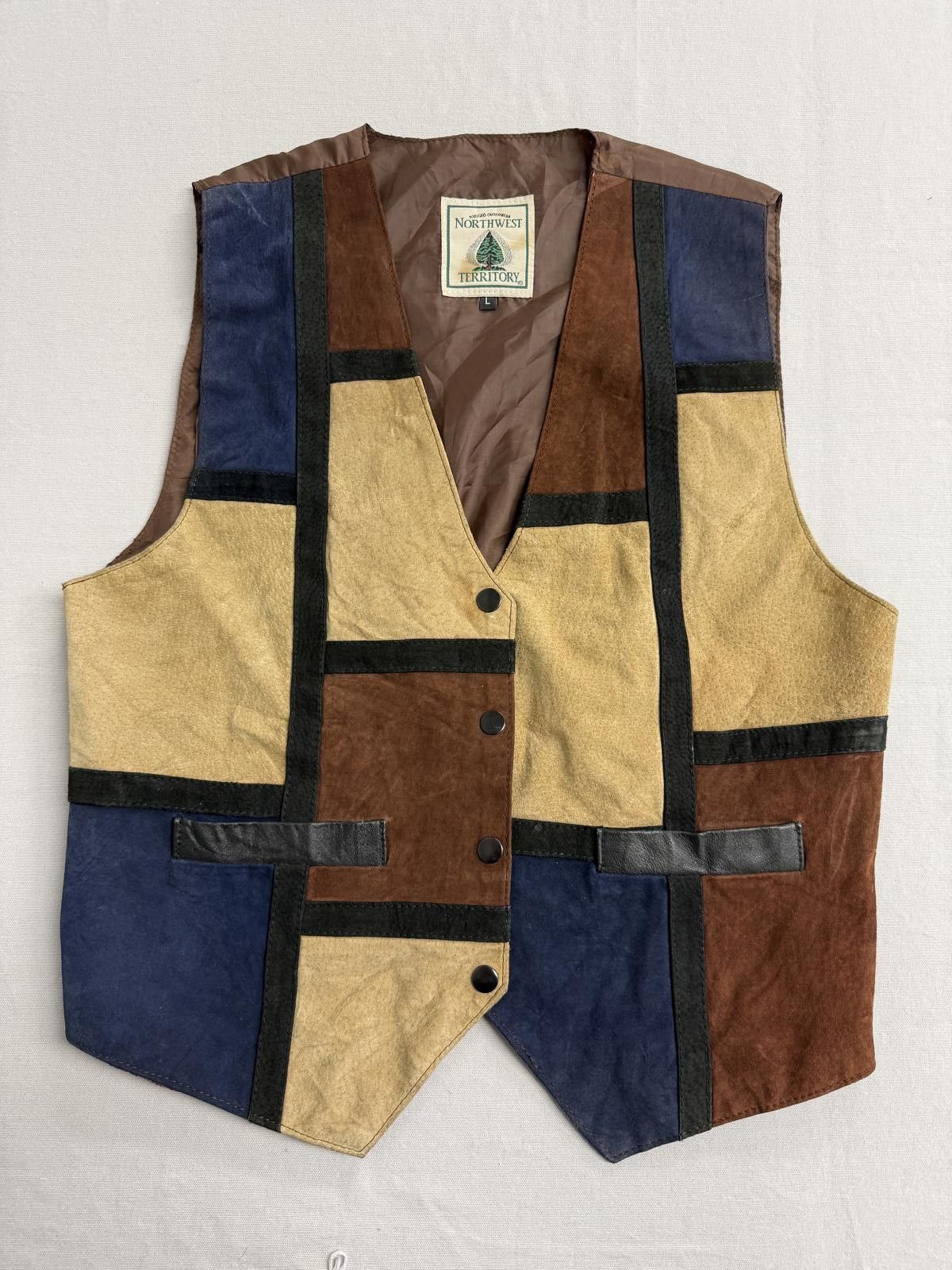 Northwest Territory Color Block Suede & Leather Vest - Northwest Territory - L Size US L / EU 52-54 / 3 - 1 Thumbnail