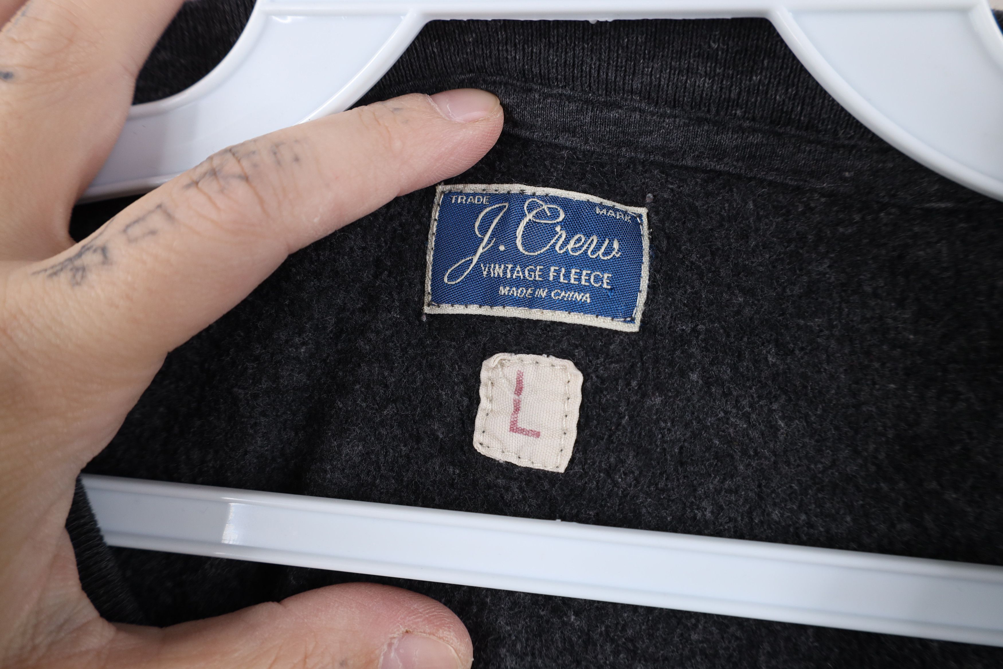 J.Crew J Crew Vintage Fleece Blank Crewneck Sweatshirt Dark Gray Size US L / EU 52-54 / 3 - 9 Thumbnail