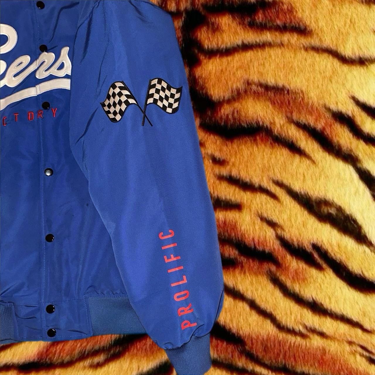 Vintage CRESHAW Victory Lap Nipsey blue bomber jacket Size US XL / EU 56 / 4 - 4 Thumbnail