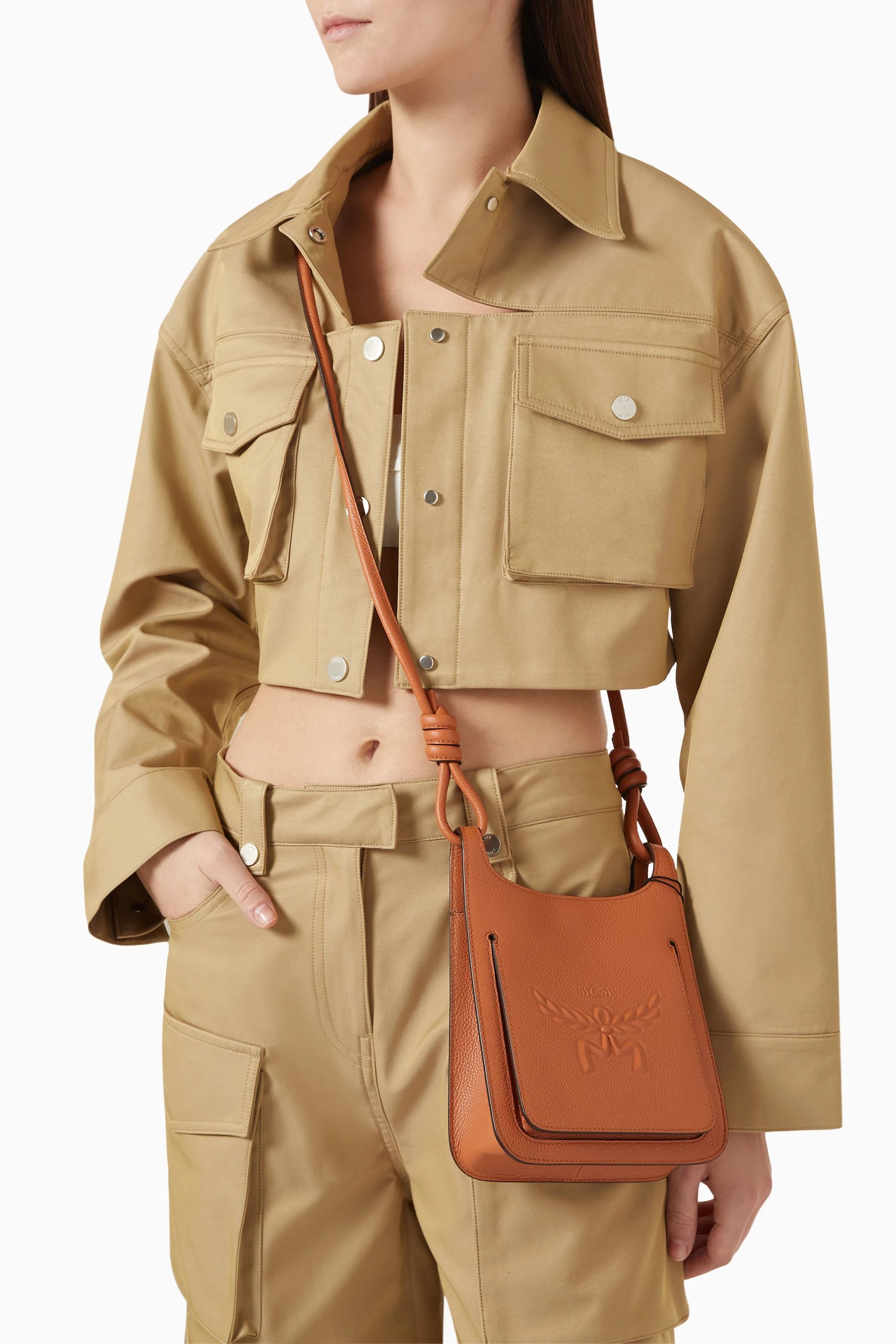 MCM o1mt1gz0325 Size: OS / Hobo Mini Bag in Brown Size ONE SIZE - 3 Thumbnail