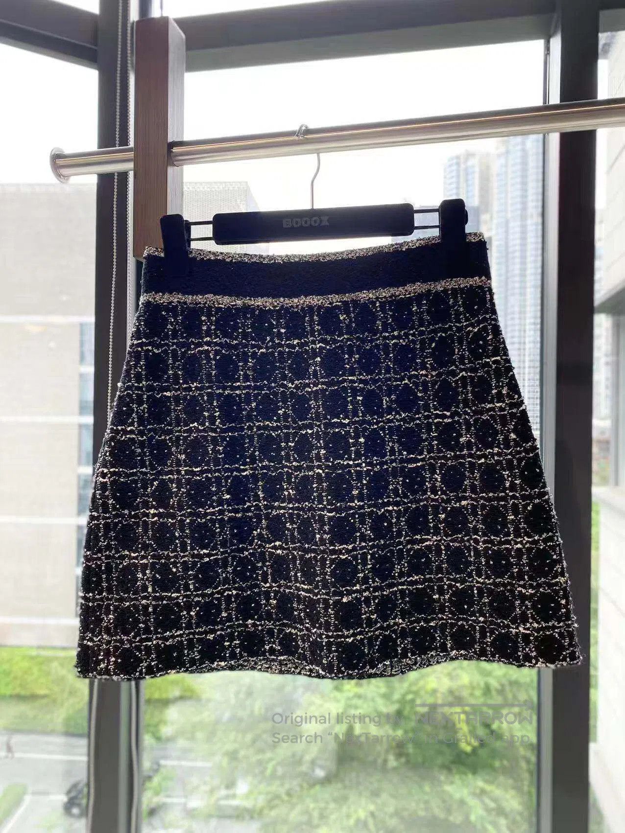 Dior Dior 24SS black cane-pattern tweed skirt| Size XS / US 0-2 / IT 36-38 - 3 Thumbnail