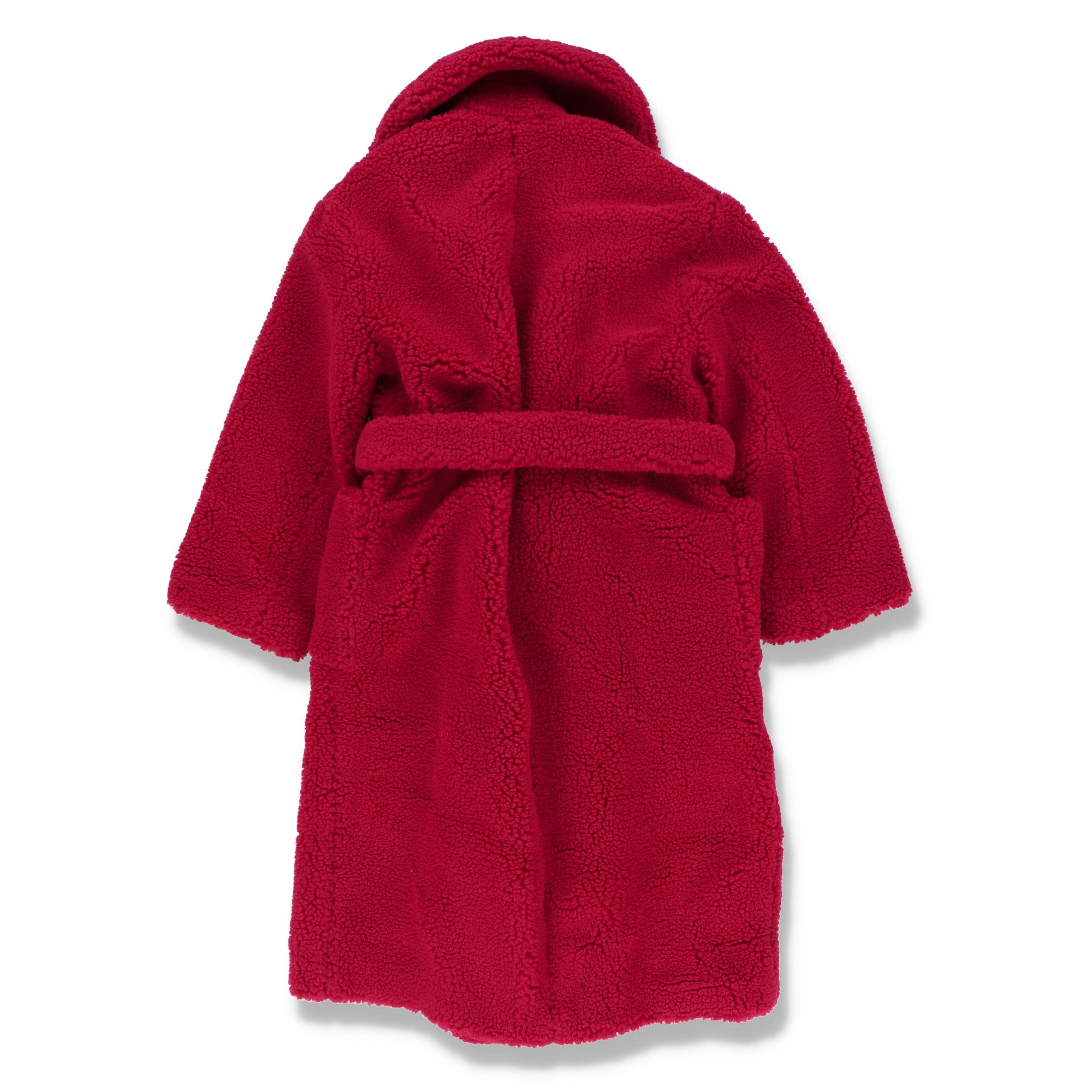 Casablanca Red Faux Shearling Belted Robe Coat Size S / US 4 / IT 40 - 7 Thumbnail