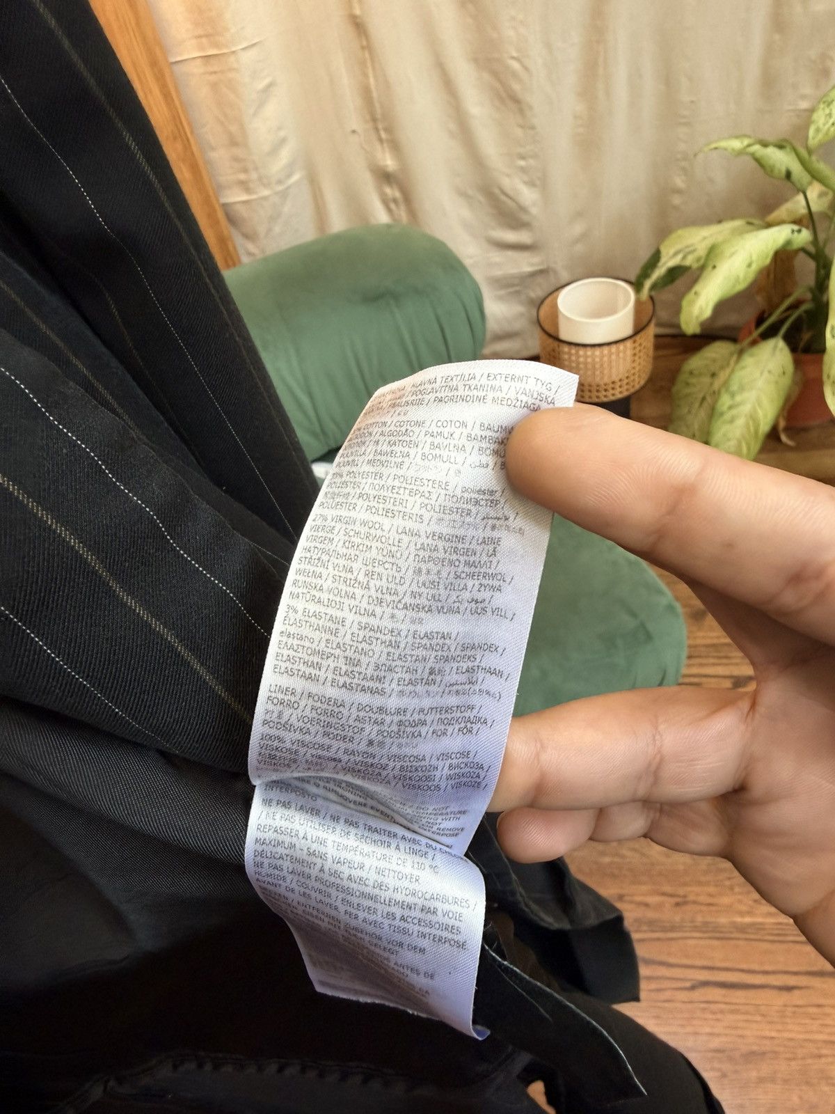 MM6 MM6 Maison Margiela black pinstripe Blazer jacket Size 42R - 8 Thumbnail
