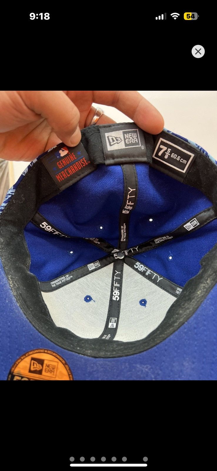 New Era ***FINAL DROP***RARE 00s TORONTO BLUE JAYS AOP FITTED 75/8 Size ONE SIZE - 7 Thumbnail