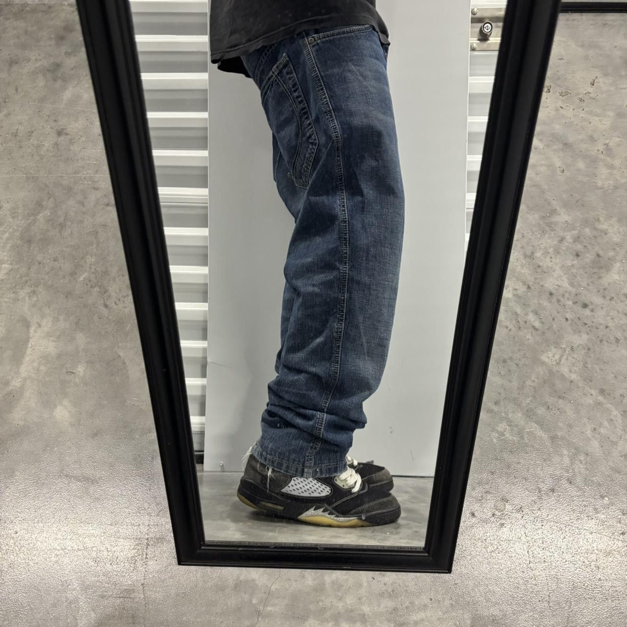 Japanese Brand × Vintage Crazy Vintage Y2K/2000s Grunge Dark Wash Denim Jeans! Size US 36 / EU 52 - 2 Thumbnail