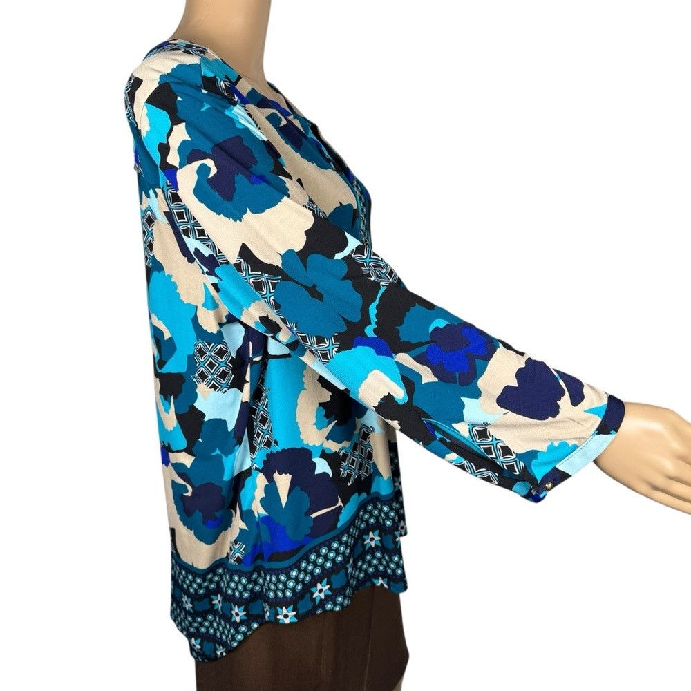 Other Dana Buchman Long Sleeve Split Neck Top Size XXL Size XXL / US 16-18 / IT 52-54 - 2 Thumbnail