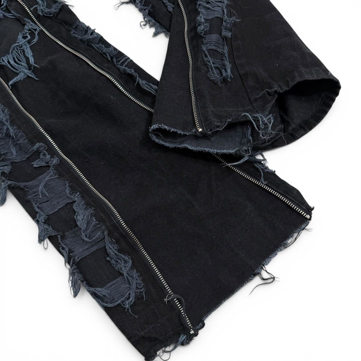 Other SXVSU Custom Distressed Zipped Black Denim Pants Size 28 Size US 28 / EU 44 - 3 Thumbnail