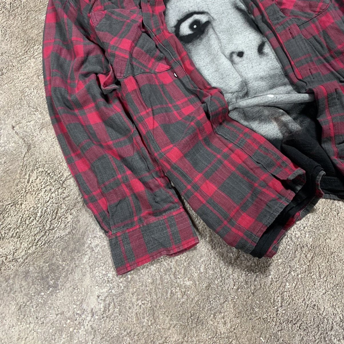 Vintage Vintage 90s Grunge Plaid Shirt Graphic Horror Punk Baggy M Size US M / EU 48-50 / 2 - 2 Thumbnail