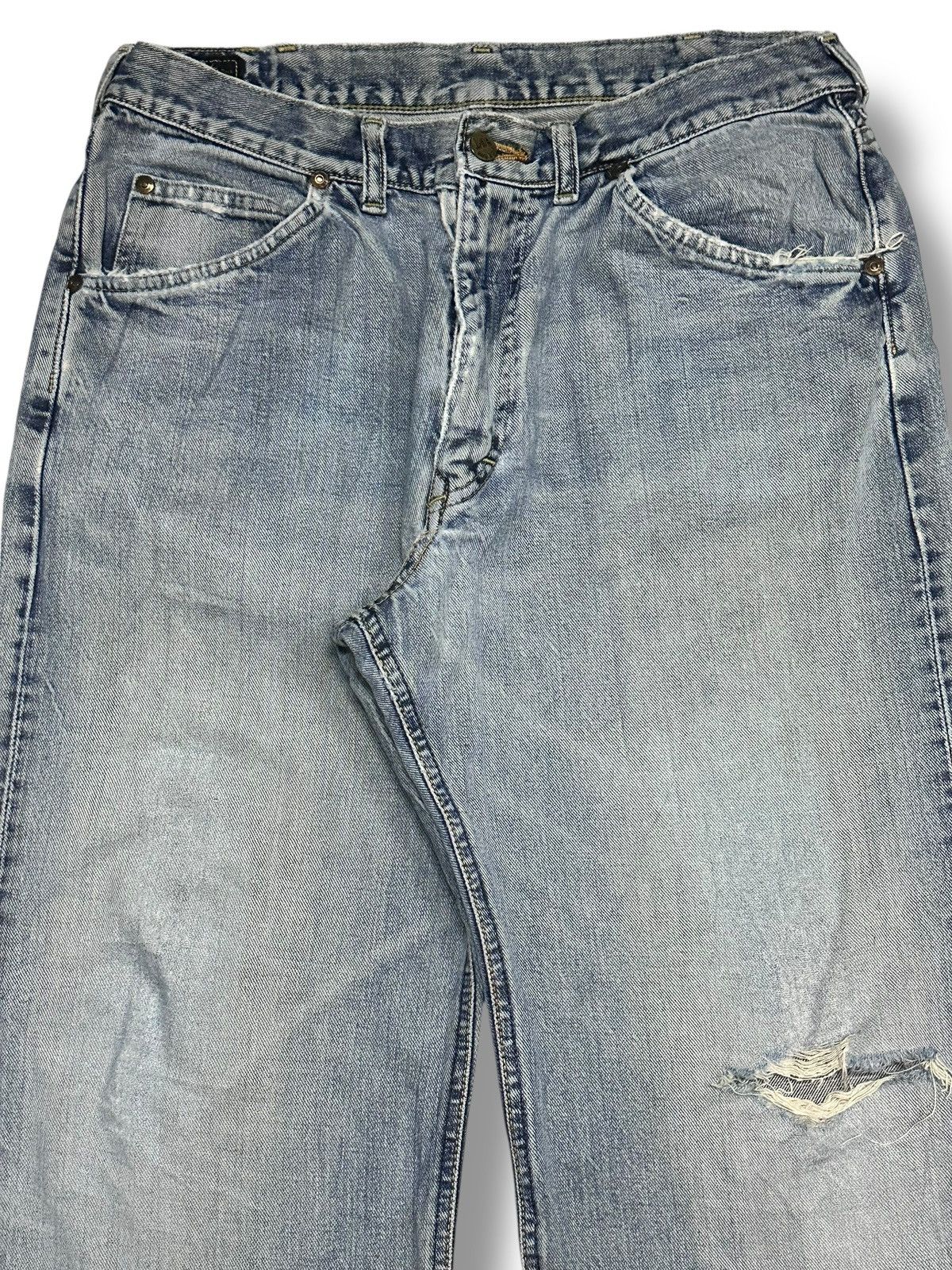 Vintage Lee Distressed Jeans Baggy Loose Style Faded Wash