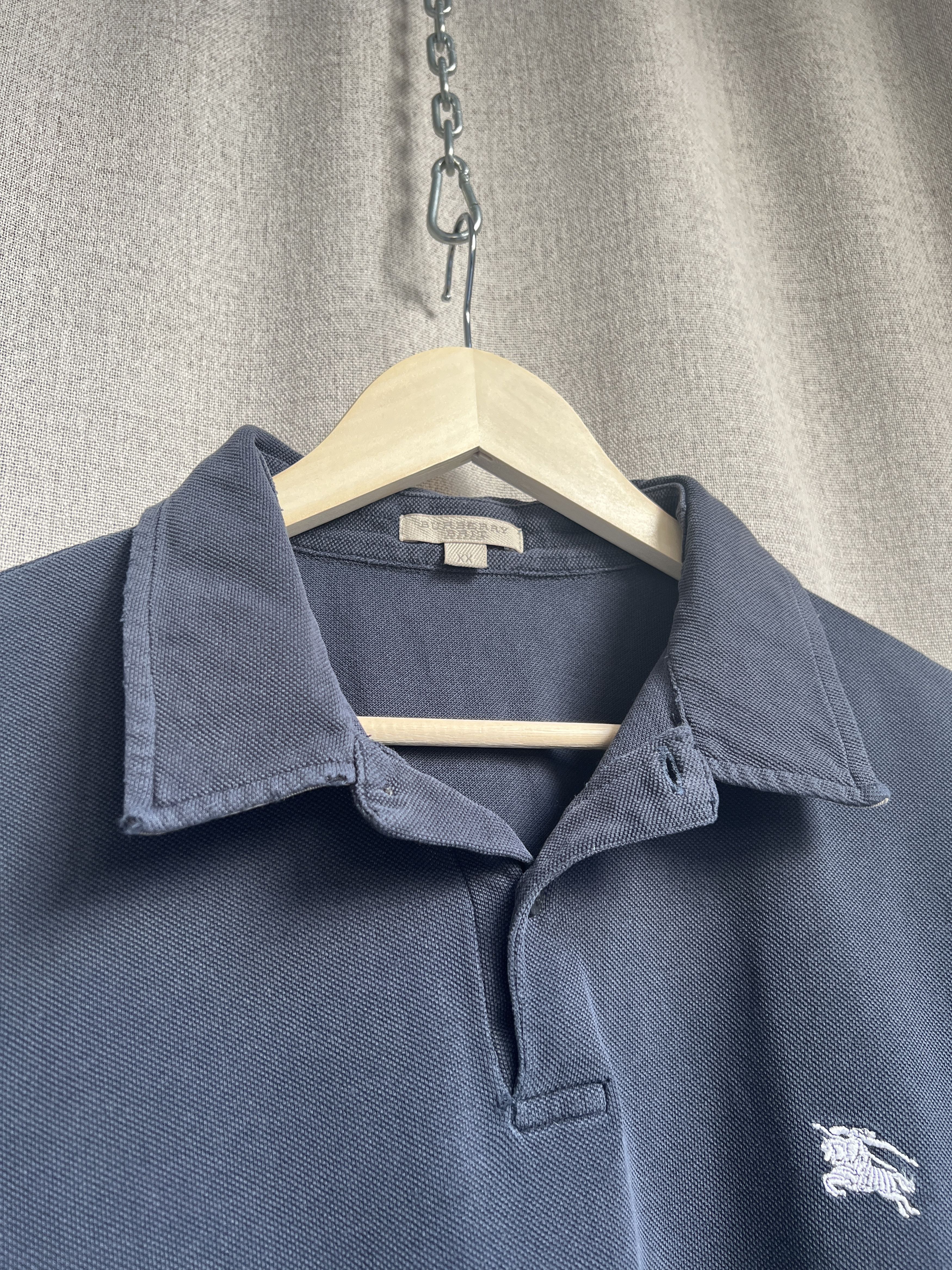 Burberry Burberry Brit Nova Check Navy Polo Shirt Size US XL / EU 56 / 4 - 8 Thumbnail