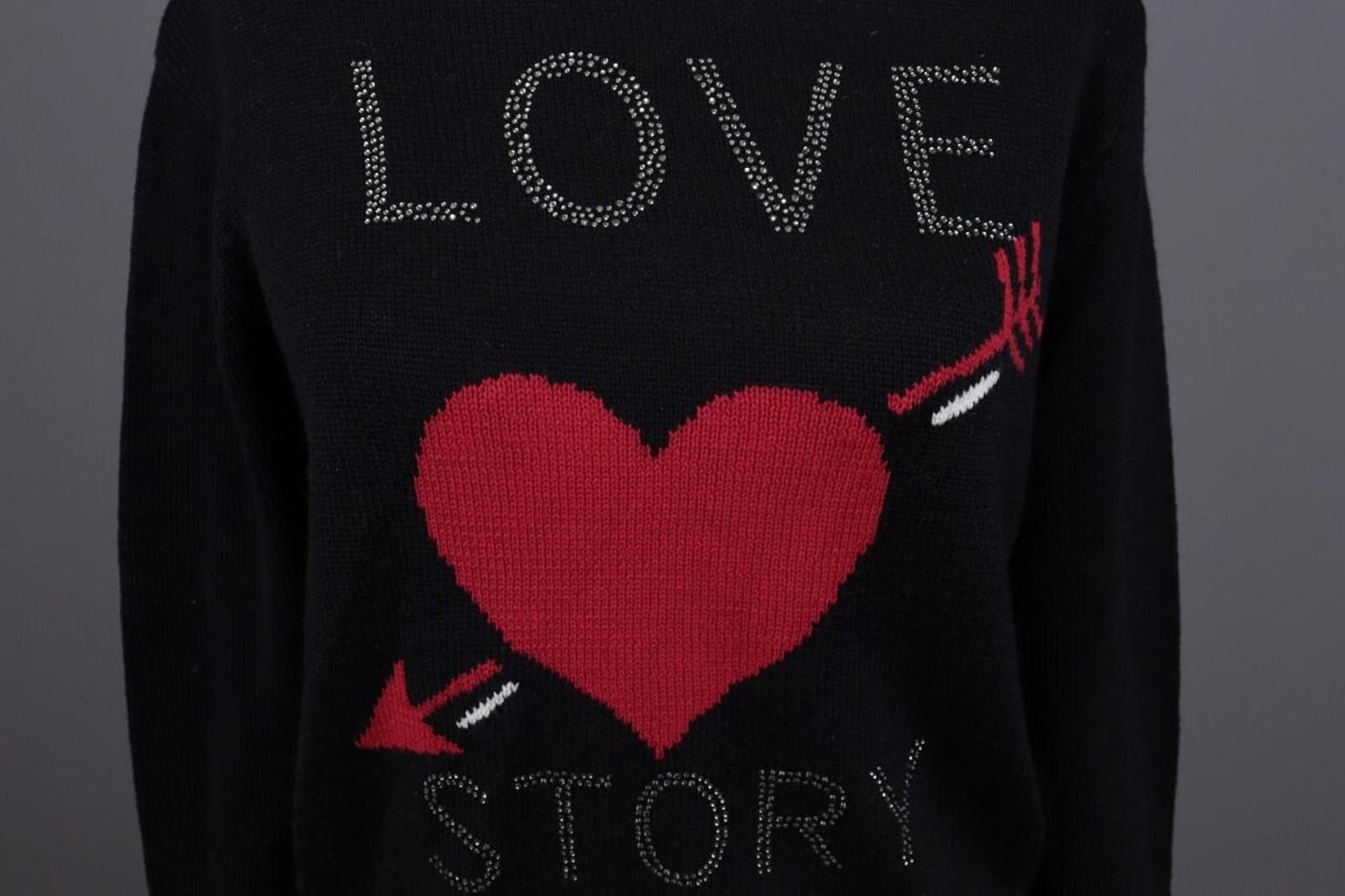 Designer Princess Goes Hollywood Black Knit Sweater Size 36 Size M / US 6-8 / IT 42-44 - 4 Thumbnail