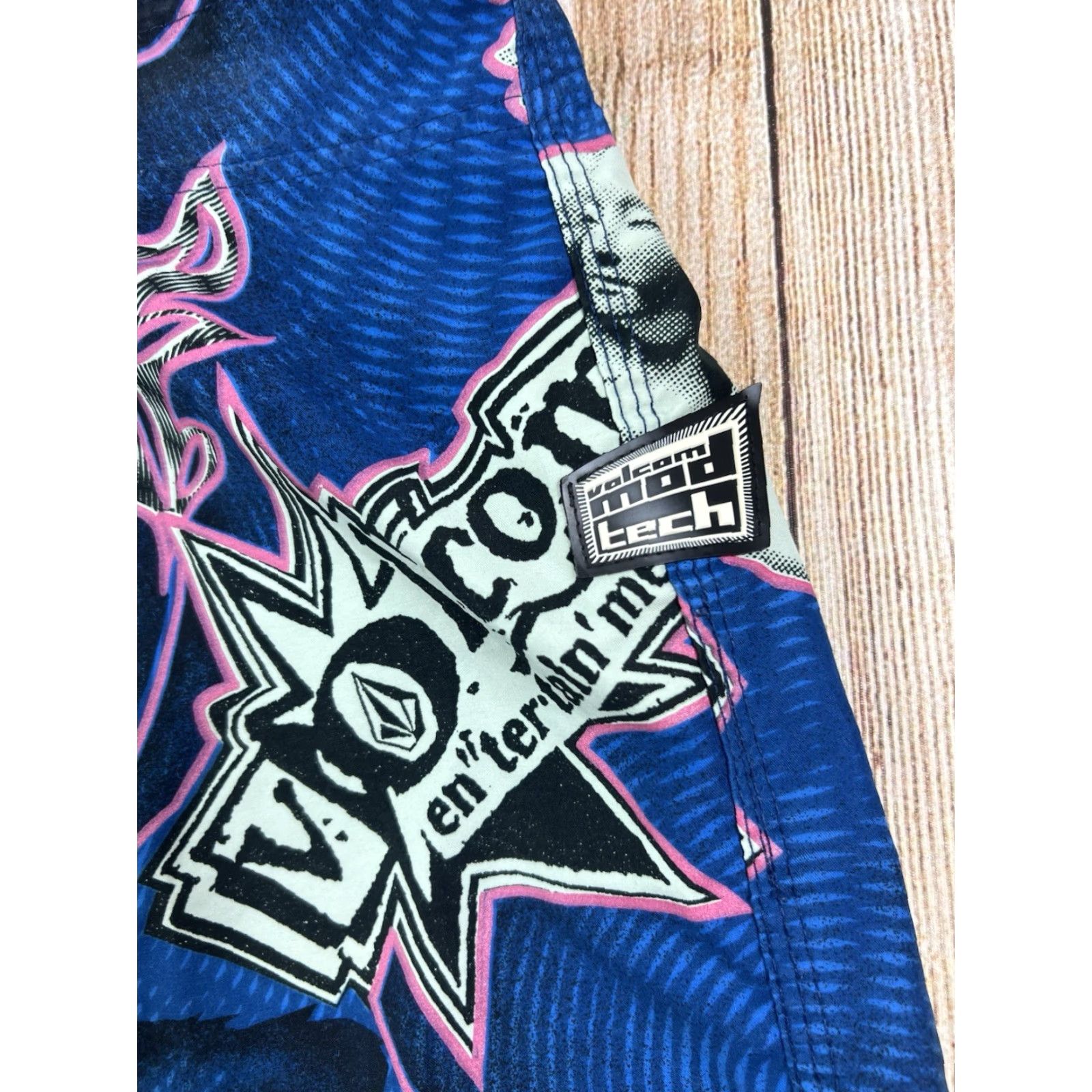 Volcom Volcom Mens Board Shorts Surf Surfing Geometric Beige 34 Mod Tech Swim Stone Beach Outdoor 90s? Size US 34 / EU 50 - 5 Thumbnail