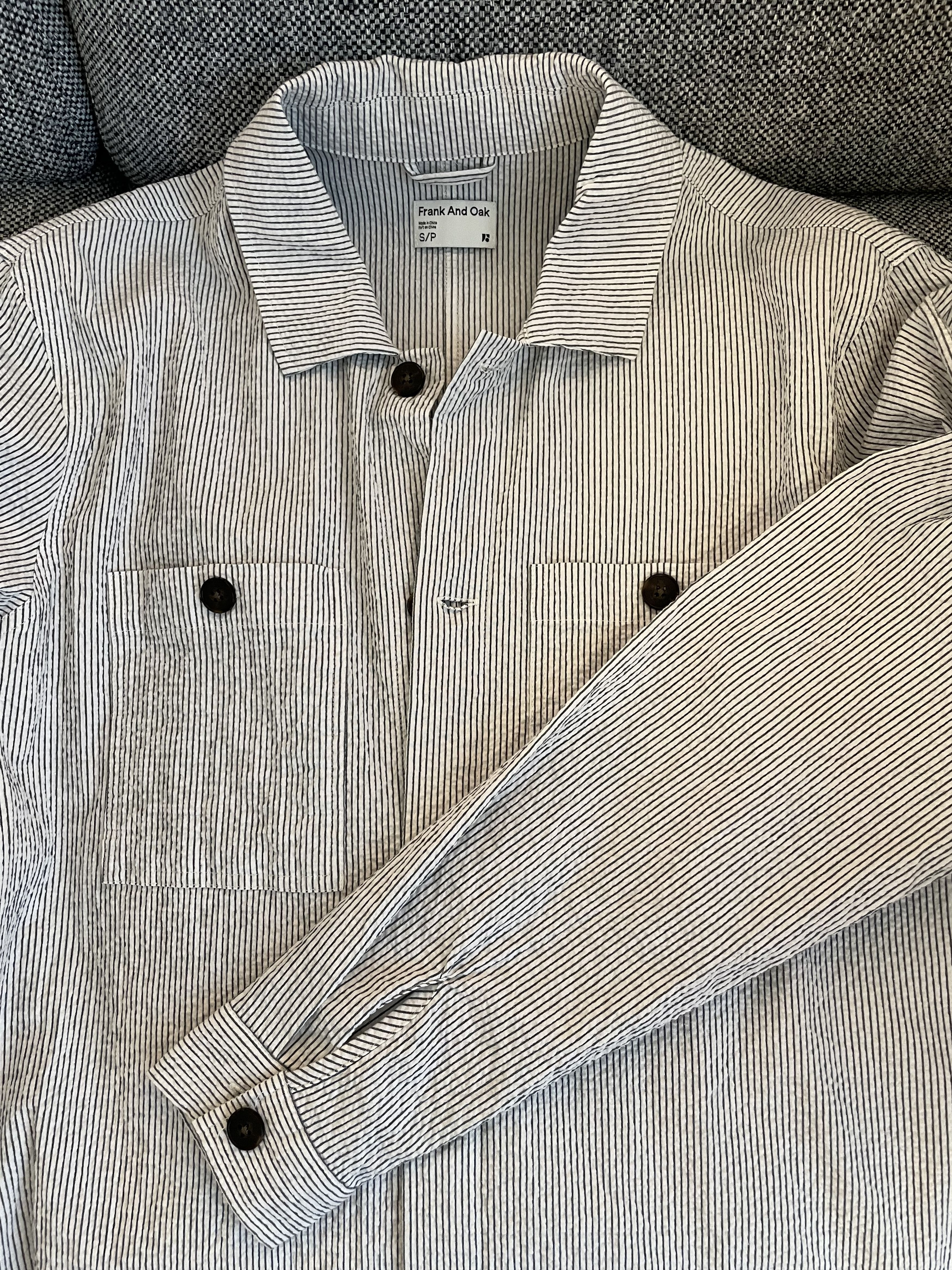 Frank & Oak Seersucker Overshirt Size US S / EU 44-46 / 1 - 1 Thumbnail