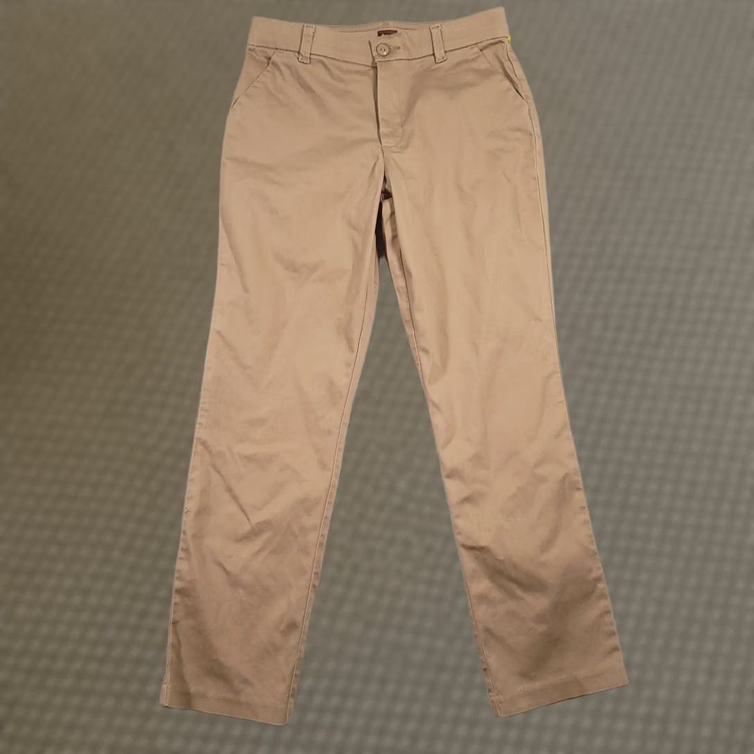 Lee Lee Pants Womens 8 Beige Stretch Waistband Twill Straight Leg Chino Casual Size 30" / US 8 / IT 44 - 1 Thumbnail