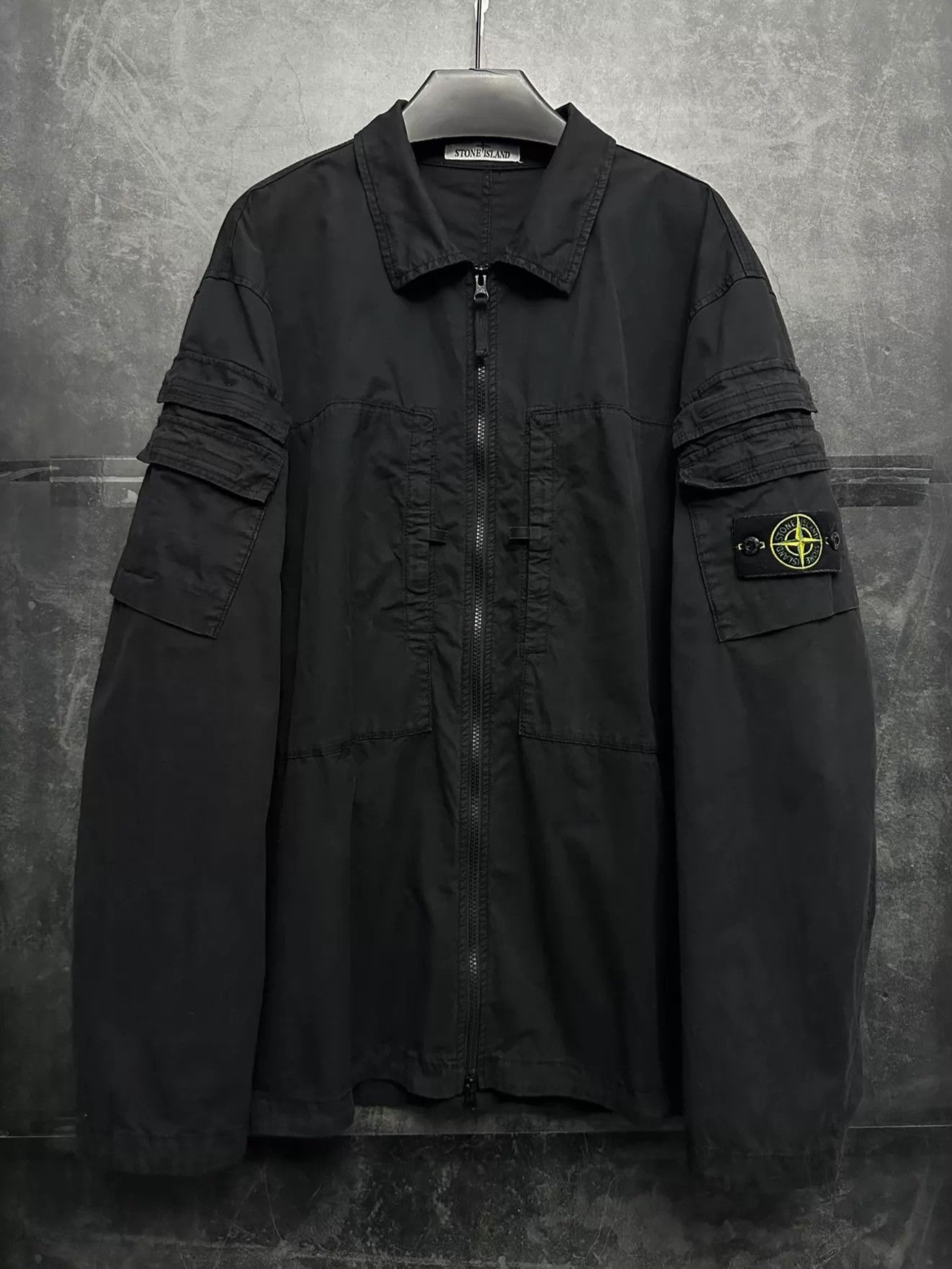Stone Island Stone Island 23fw Double Pocket Black XXXL Overshirt Size US XXL / EU 58 / 5 - 2 Thumbnail
