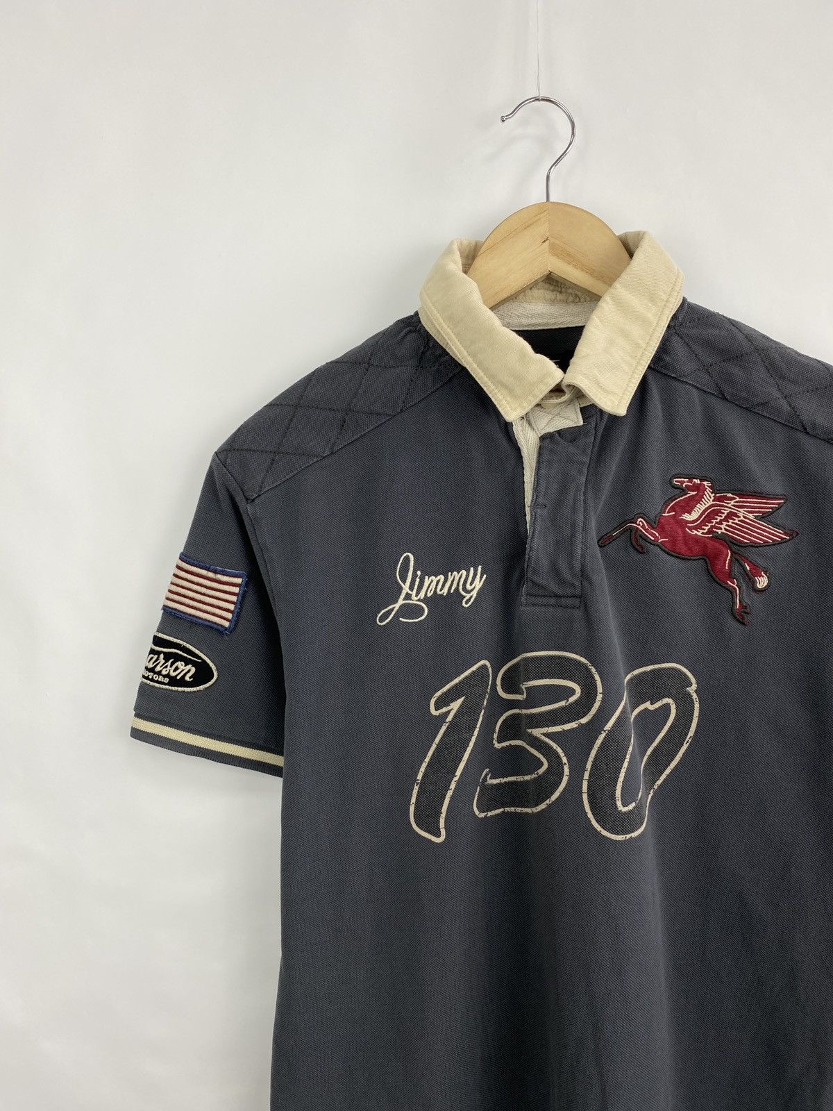 Harley Davidson 🇺🇸 Warson Motors Little Bastard Polo T-Shirt Rare Retro Size US M / EU 48-50 / 2 - 2 Thumbnail