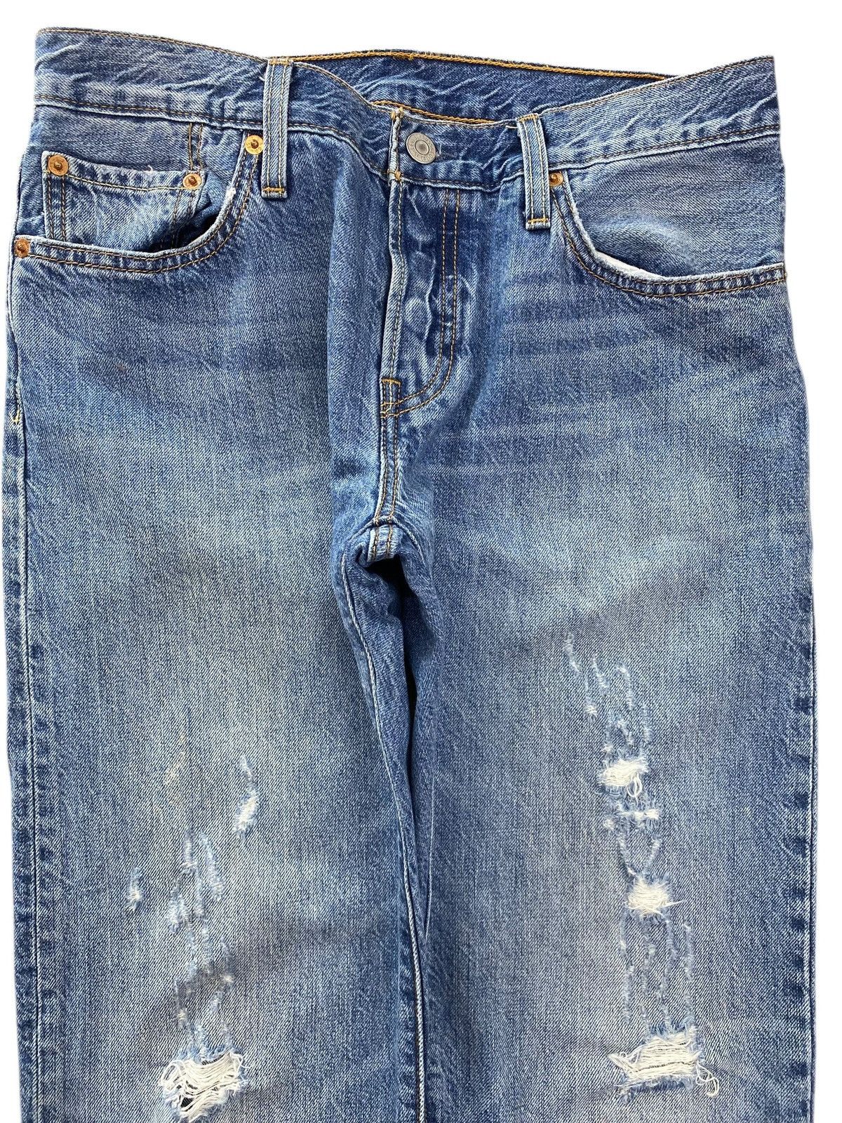 Levi's Levi’s Blue Wash Distressed Style Skinny Leg Jeans Size US 29 - 2 Thumbnail