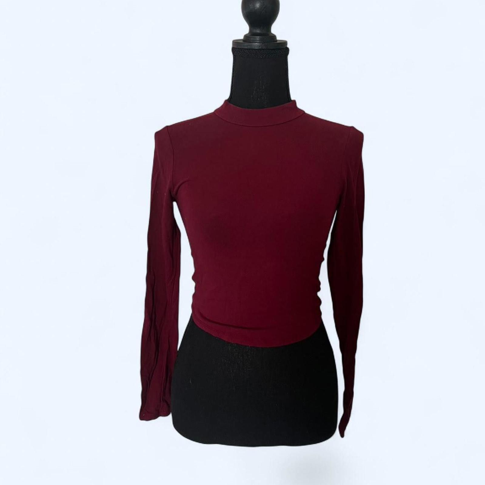 Other Two Bozzolo stretchy crop tops in grey and burgundy Size S / US 4 / IT 40 - 2 Thumbnail